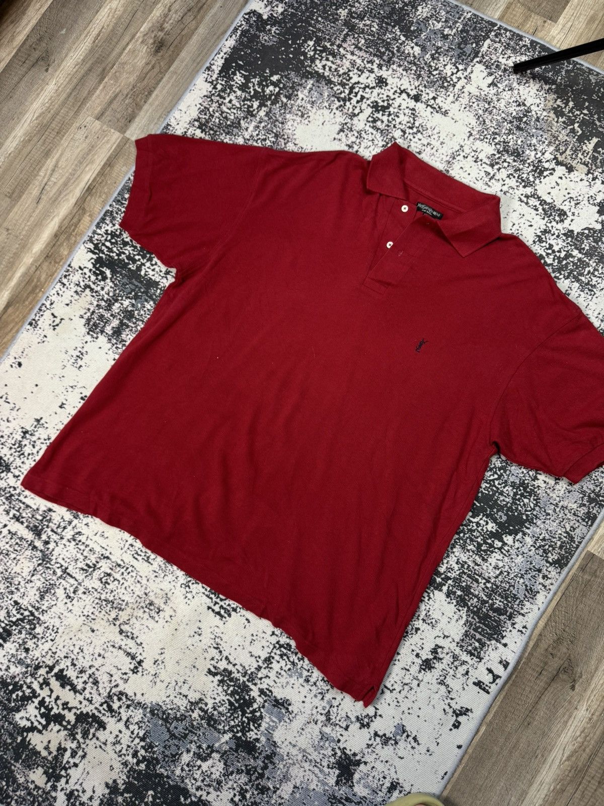 Vintage × Yves Saint Laurent Yves Saint Laurent Polo shirt Red Vintage XXL Size US XXL / EU 58 / 5 - 2 Thumbnail