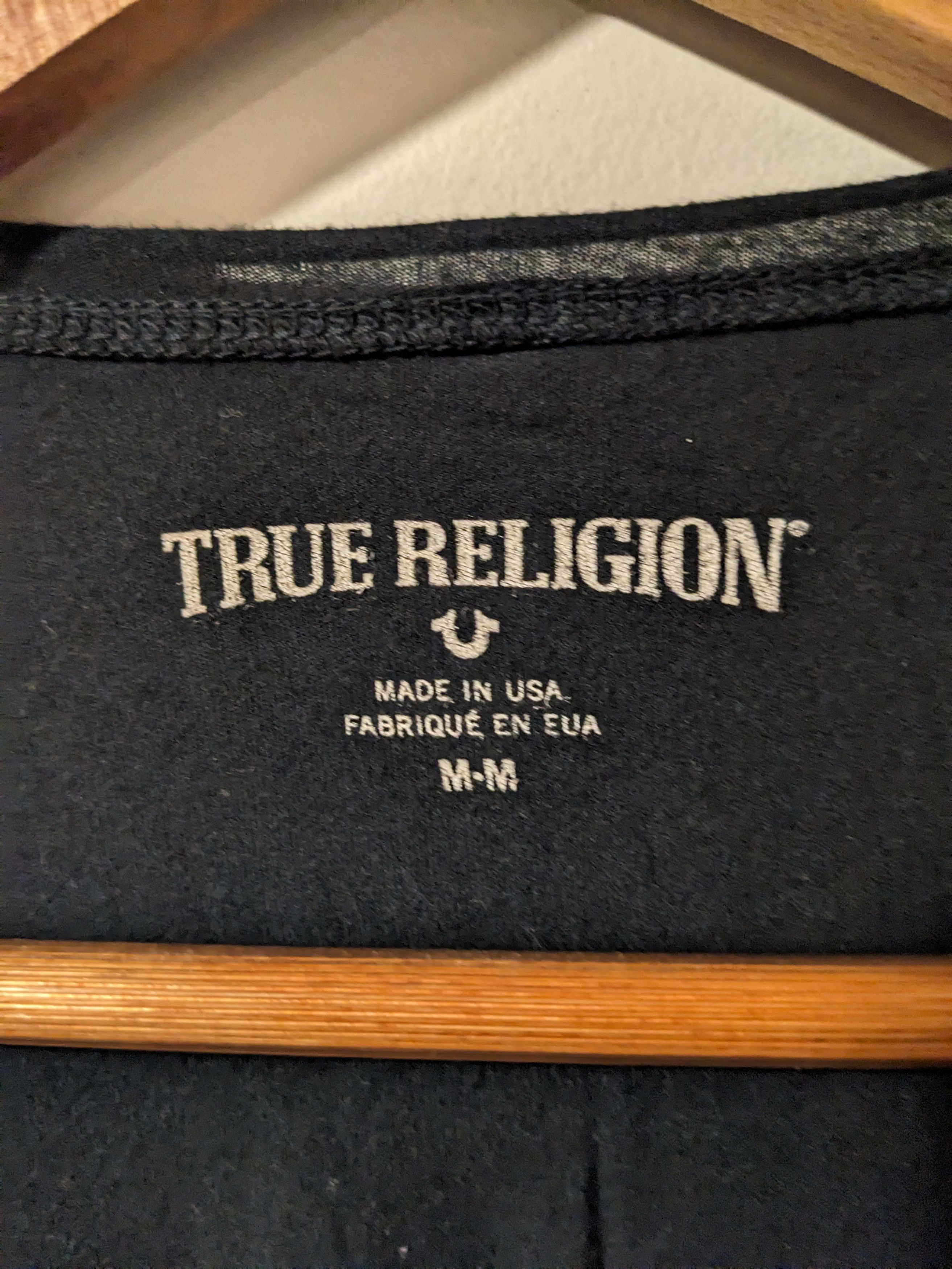Designer × True Religion True Religion Spell Out Logo Womans Medium Black T-Shirt Size M / US 6-8 / IT 42-44 - 3 Thumbnail