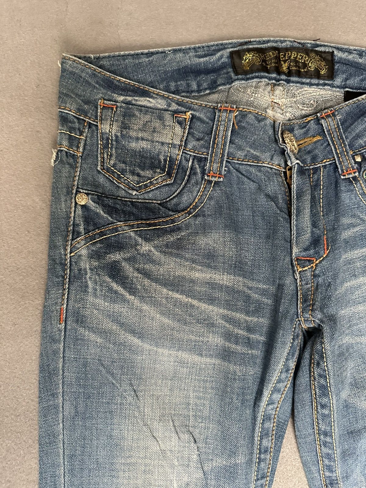 Japanese Brand Red Pepper Japan Denim Low Rise Size US 30 / EU 46 - 9 Thumbnail