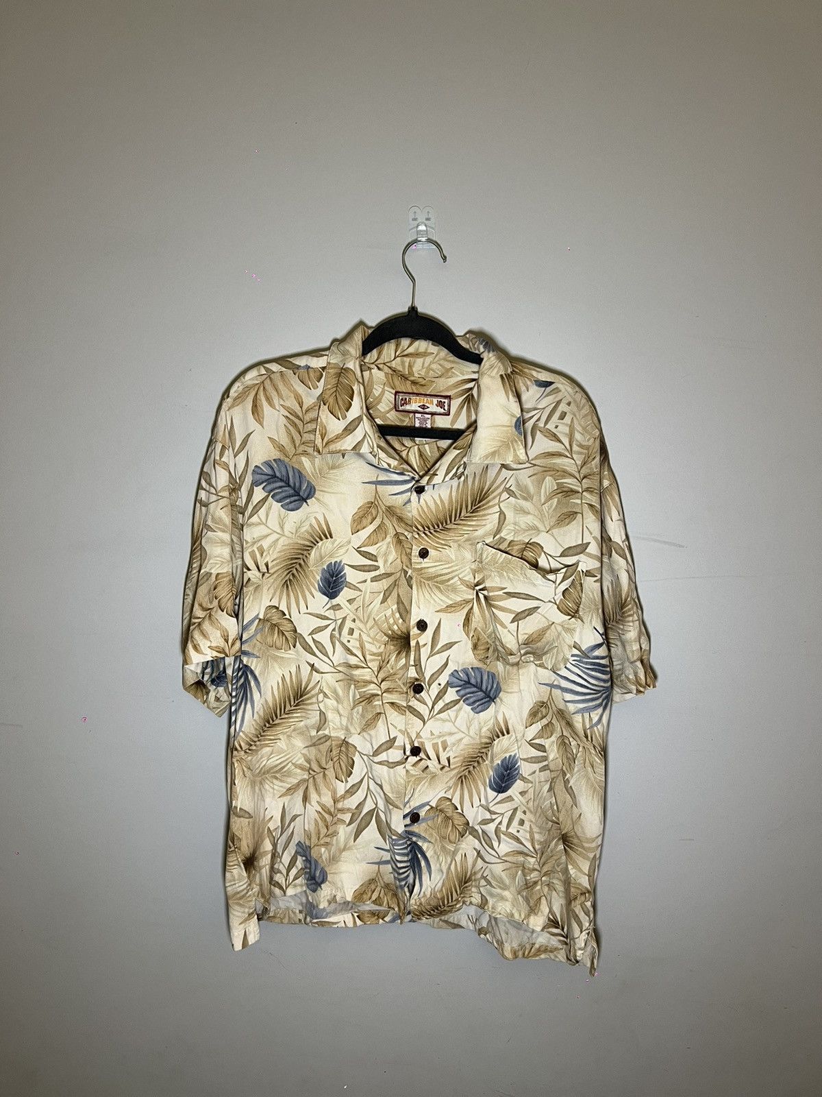 Vintage Caribbean Joe Floral Shortsleeve Button Up Size US XL / EU 56 / 4 - 1 Thumbnail