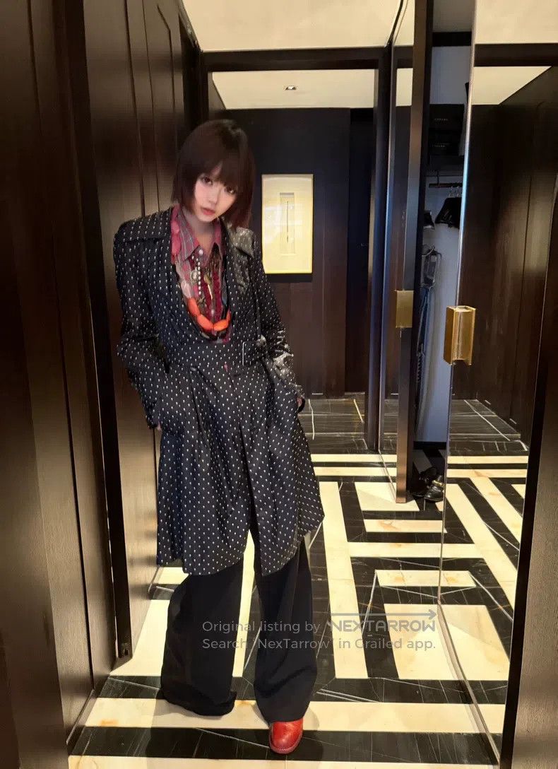 Comme des Garcons Comme Des Garcons Polka Dot Belted Trench Coat Size XS / US 0-2 / IT 36-38 - 7 Thumbnail