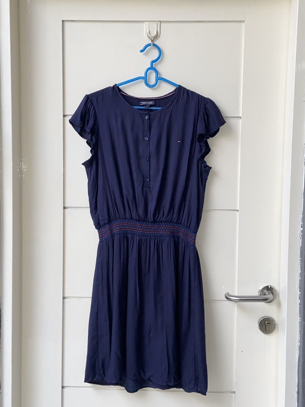 Tommy Hilfiger TOMMY HILFIGER Navy Midi Dress Size S / US 4 / IT 40 - 17 Thumbnail