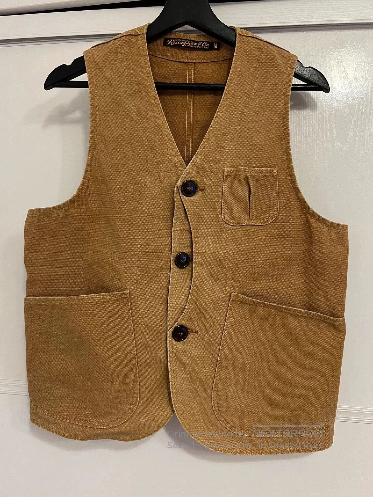 Rising Sun & Co. Rising Sun Canvas Vest in Golden Brown. Size US M / EU 48-50 / 2 - 1 Thumbnail