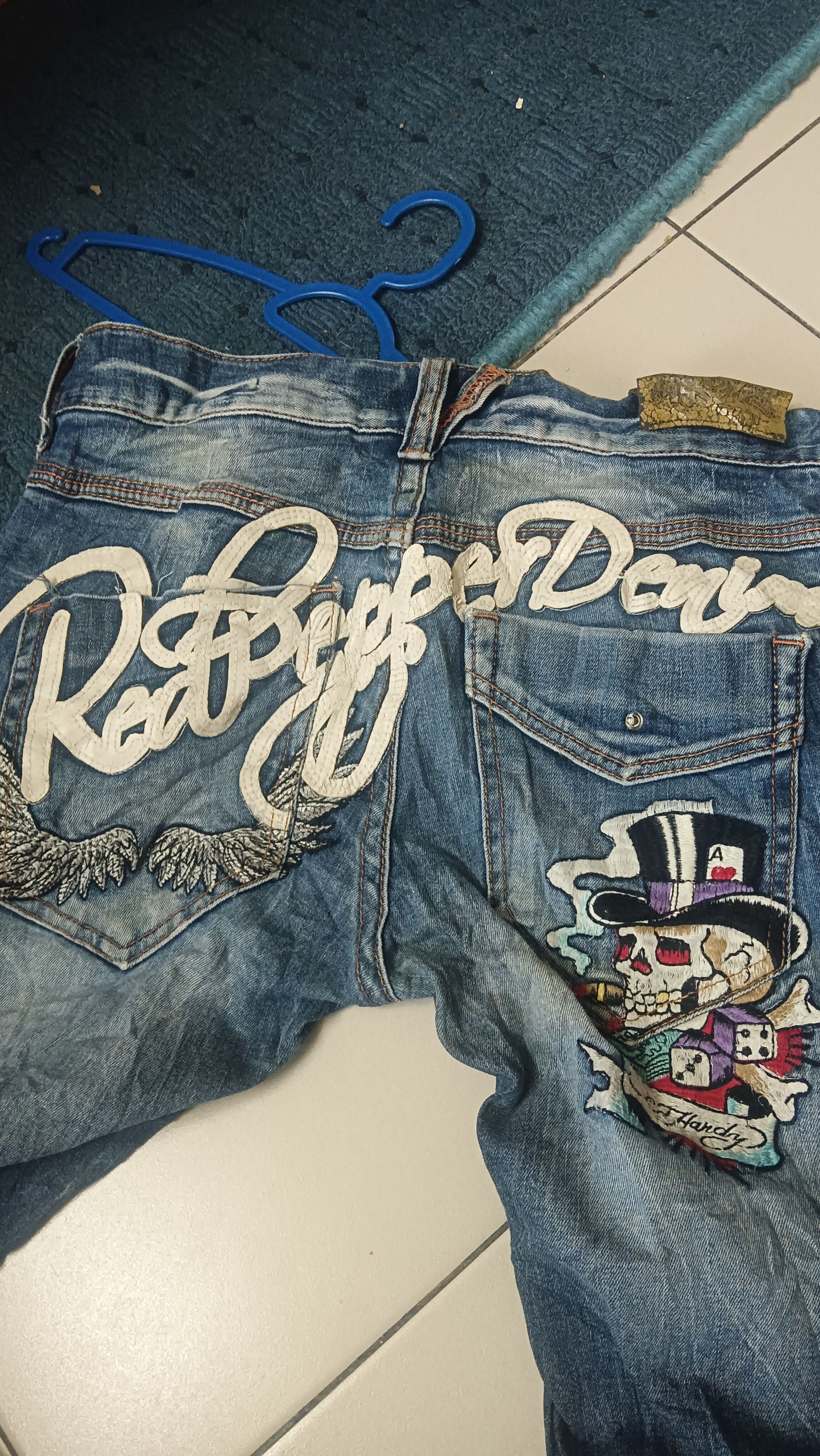Ed Hardy × Japanese Brand Redpepper Jeans embossed Ed Hardy Size US 31 - 4 Thumbnail