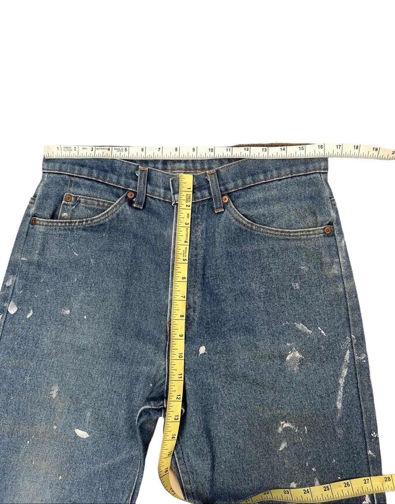 Levi's × Vintage 70s 80s Levi’s Orange Tab Released Hem Painter Denim Flare Size US 32 / EU 48 - 3 Thumbnail
