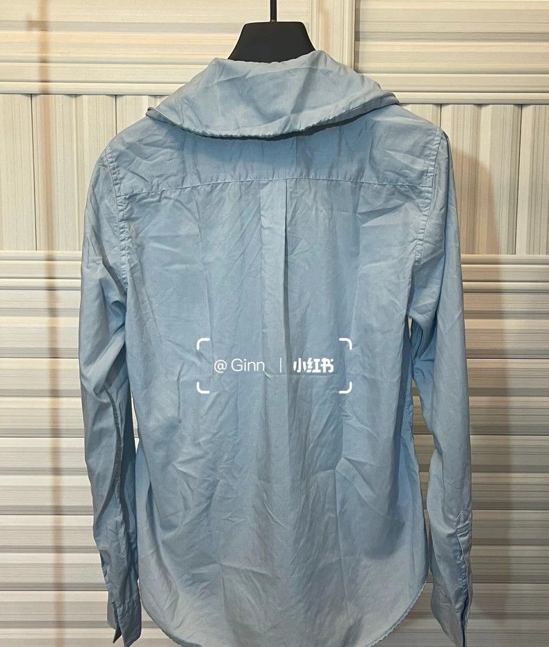 Comme des Garcons Comme Des Garcons Blue big round neck shirt Size S / US 4 / IT 40 - 2 Thumbnail