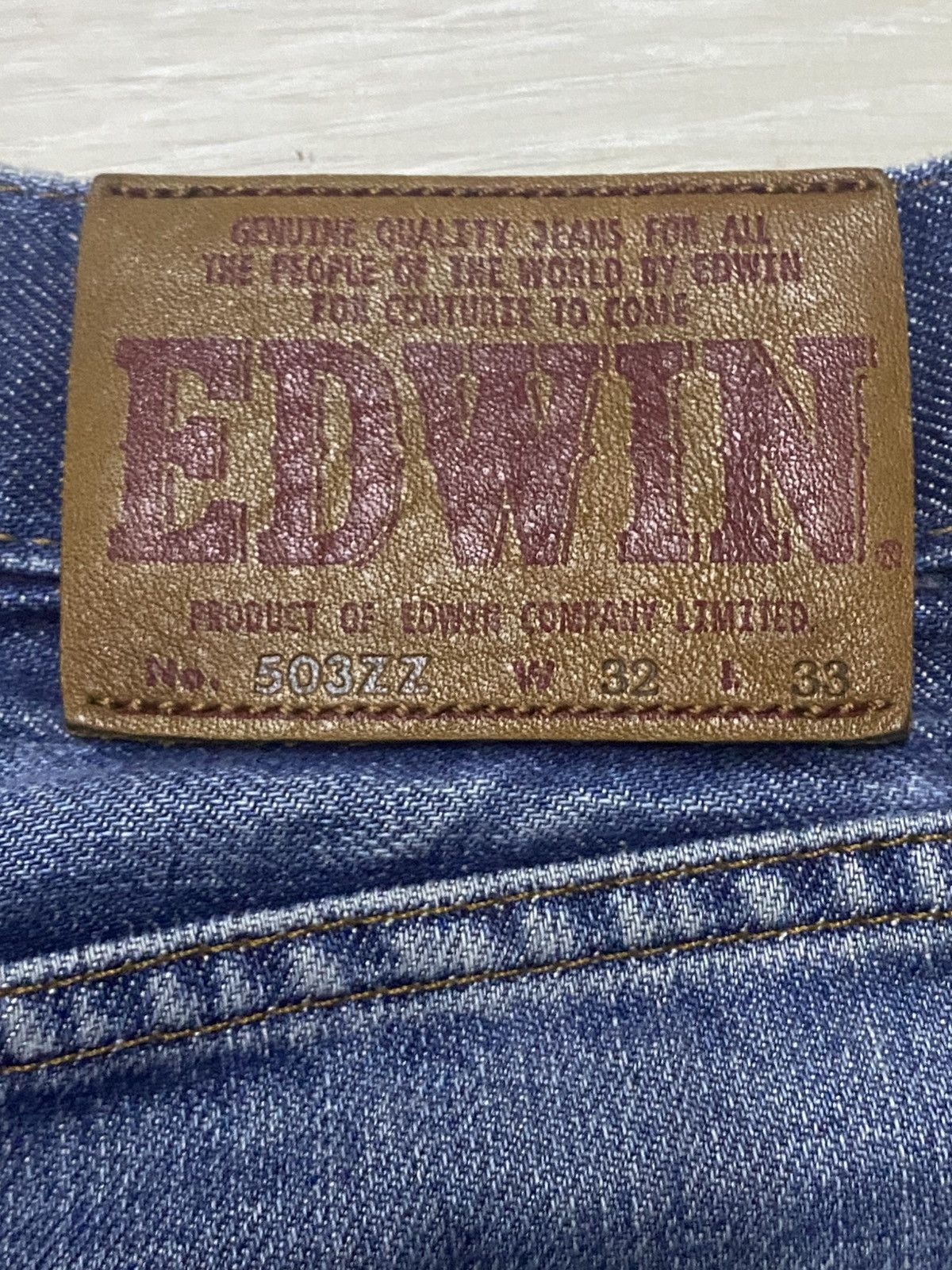 Edwin Vintage Edwin 503zz Faded Wash Distressed Loose Jeans Size US 30 / EU 46 - 14 Thumbnail