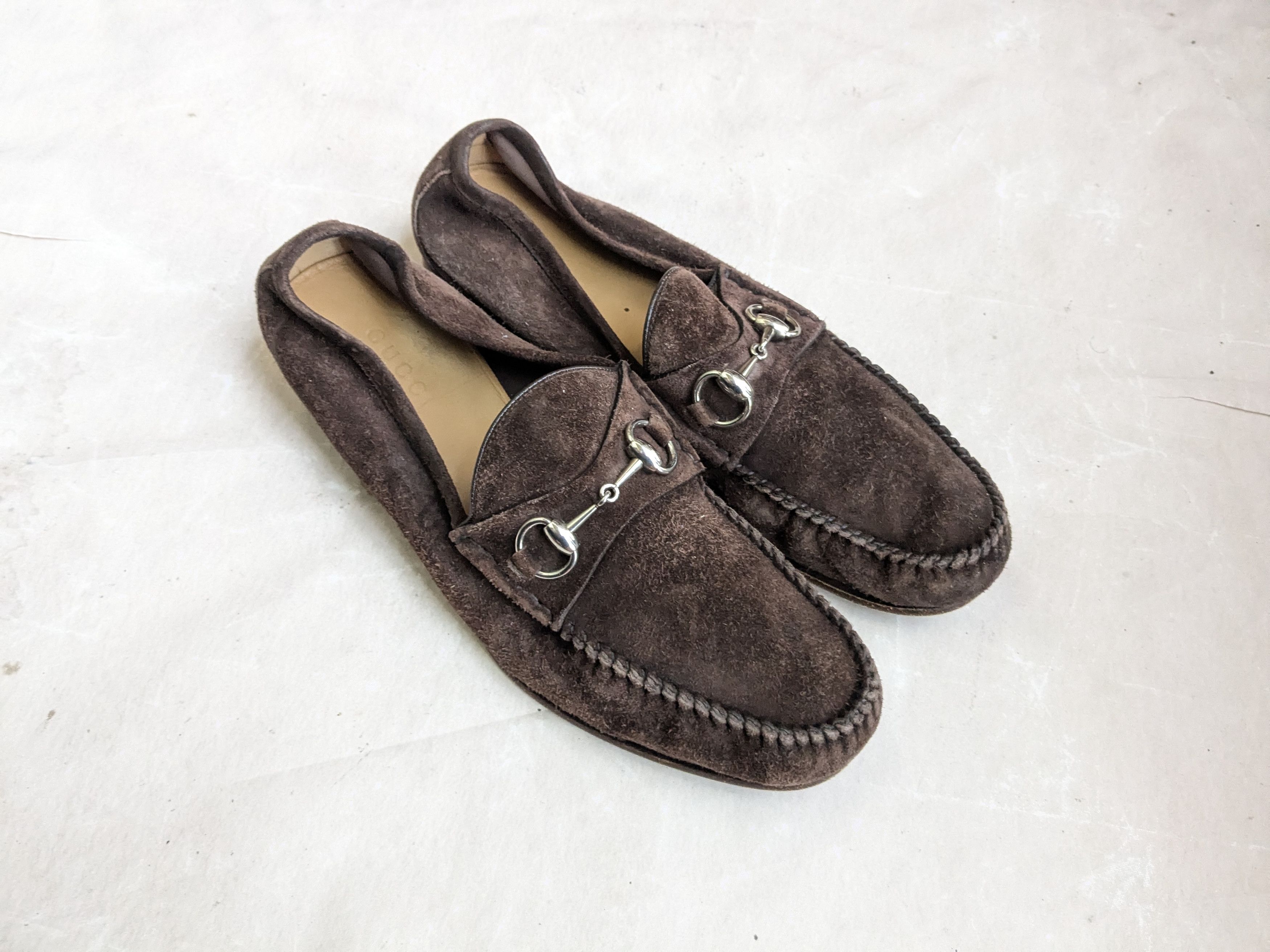 Gucci Gucci Horsebit Loafers Brown Suede Leather 9.5 Size US 9.5 / EU 42-43 - 1 Thumbnail