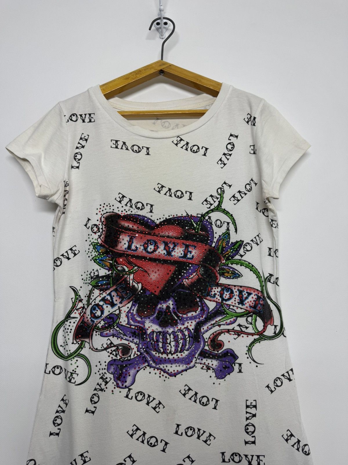 Ed Hardy Ed Hardy By Christian Audigier T-Shirt Y2K All Over Printed Size L / US 10 / IT 46 - 4 Thumbnail