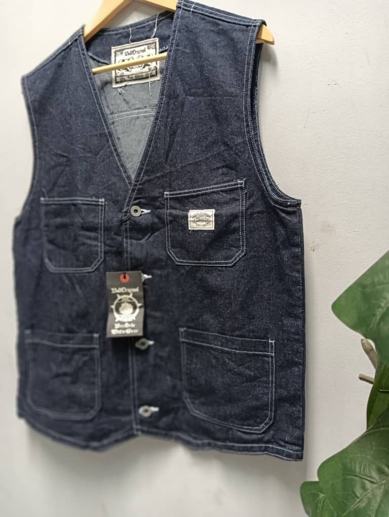 If Six Was Nine × Japanese Brand Nos bull original motor gear denim vest Size US M / EU 48-50 / 2 - 2 Thumbnail