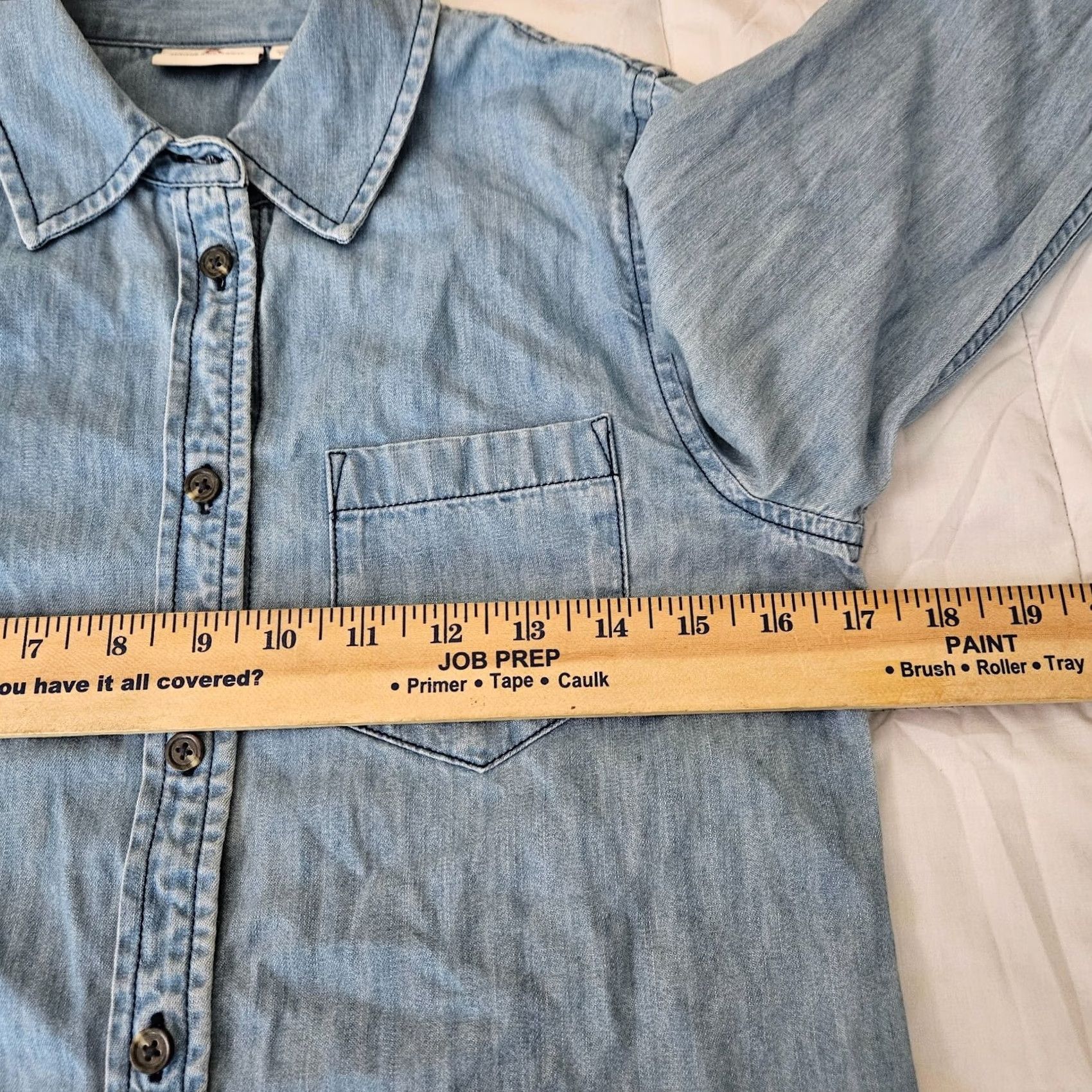 Vintage AG Adriano Goldschmied Women's Blue Button-Up Long Sleeve Shirt S Size S / US 4 / IT 40 - 4 Thumbnail