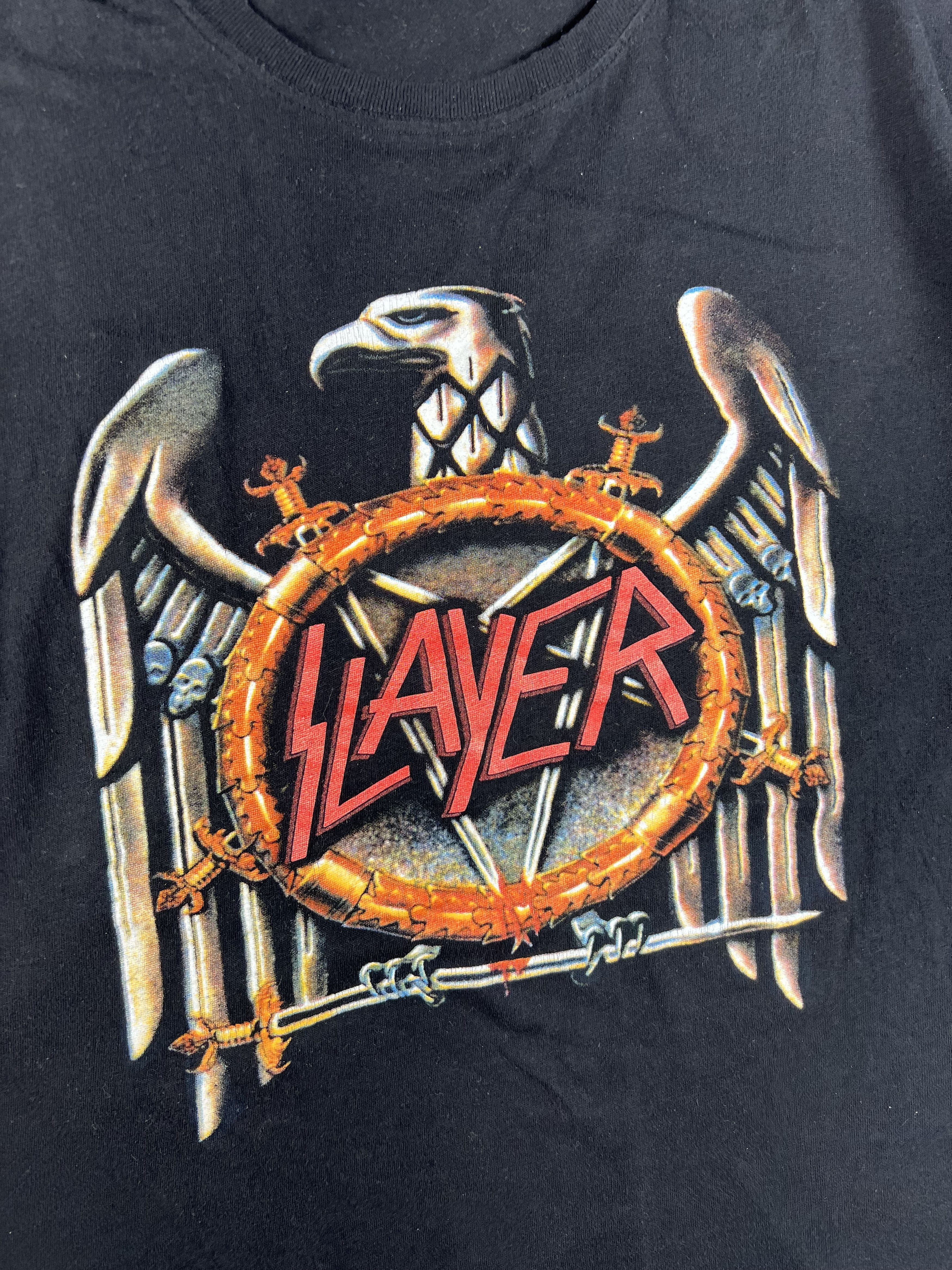 Band Tees × Vintage Vintage Slayer Rock T-shirt merchendise Keya tee L-XL Size US L / EU 52-54 / 3 - 4 Thumbnail