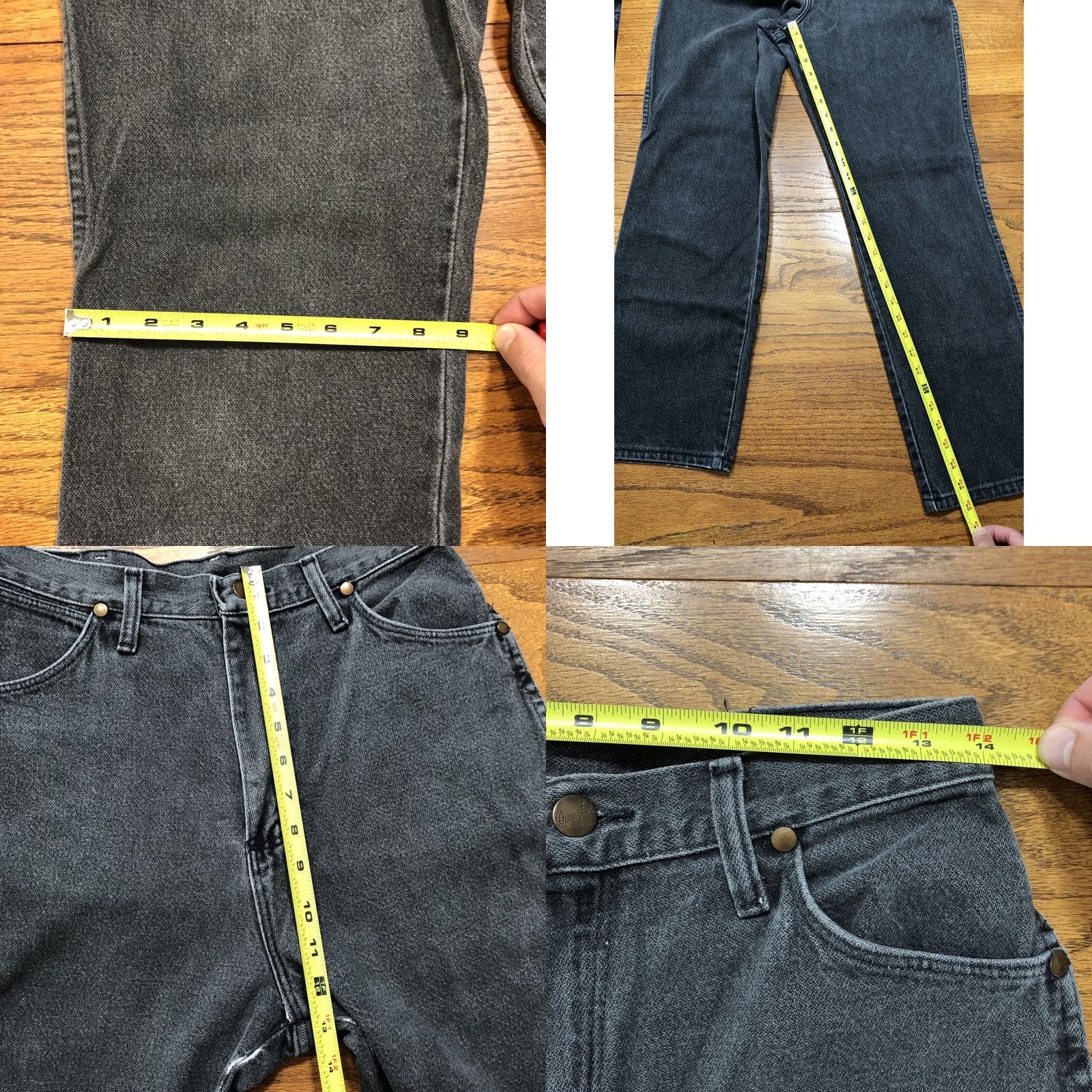Wrangler VINTAGE Wrangler Cowboy Cut Jeans Womens 12 30 Inseam Faded Gray USA Western Size 34" / US 12 / IT 48 - 8 Thumbnail