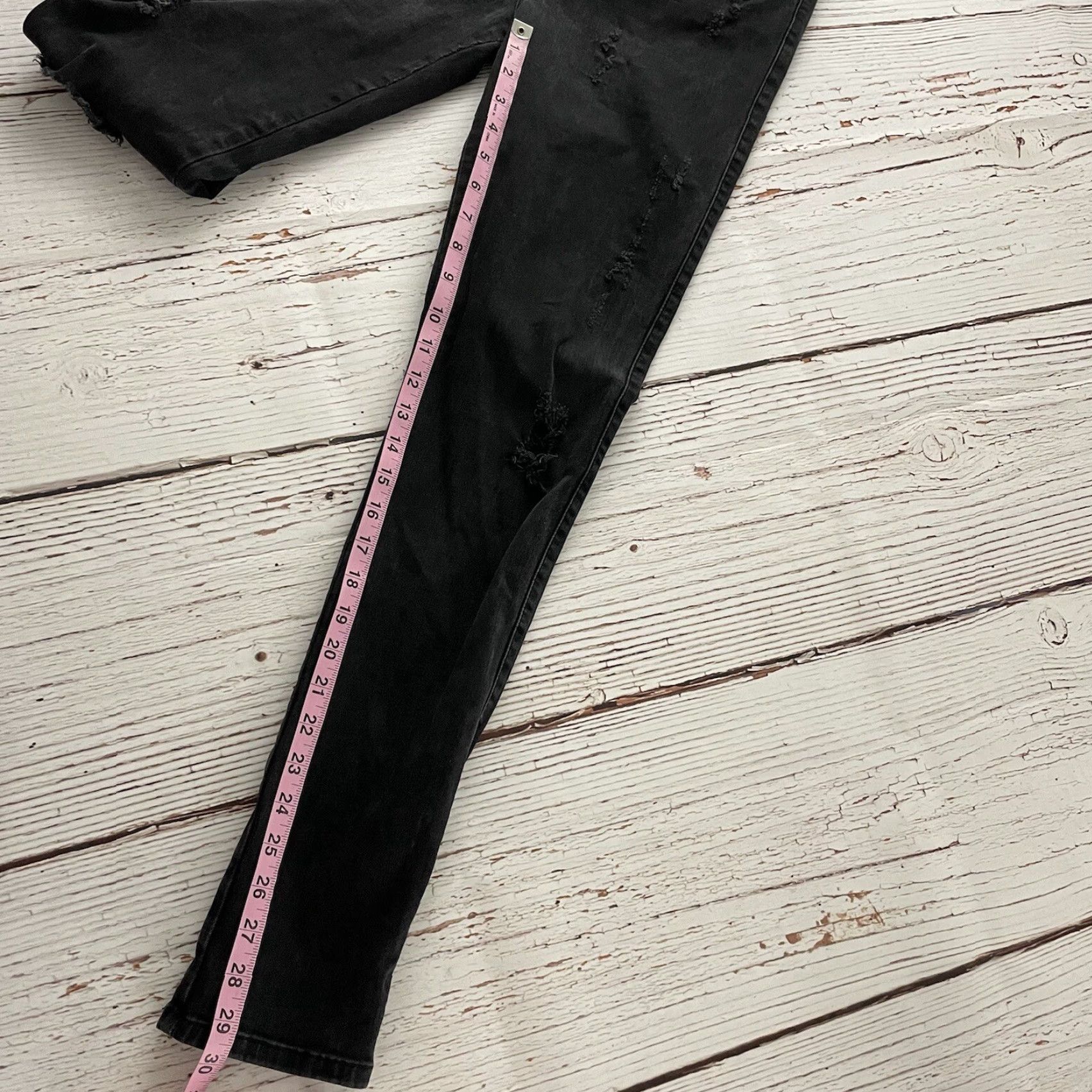 Diesel VINTAGE Diesel Skinzee High Denim Black Wash Distressed Skinny Jeans Women's 30 Size 30" / US 8 / IT 44 - 6 Thumbnail