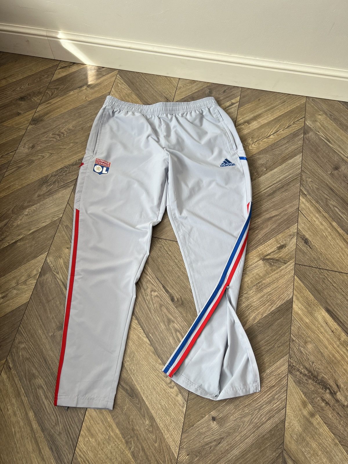 Adidas Vintage Adidas Olympique Lyon Pants Football Track Bottoms Size US 33 - 11 Thumbnail
