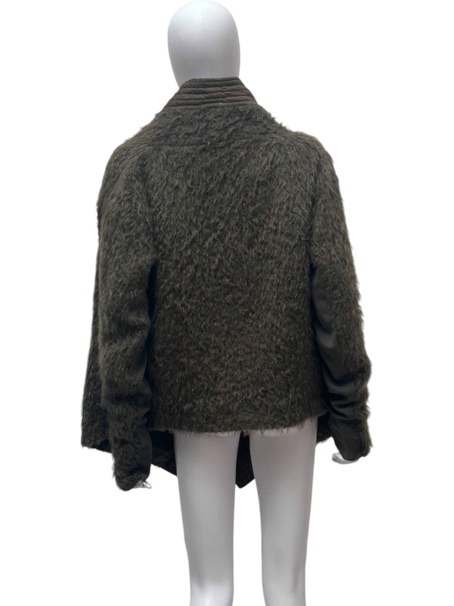 Rick Owens AW2007 Green Alpaca Lambskin Jacket Size M / US 6-8 / IT 42-44 - 4 Thumbnail