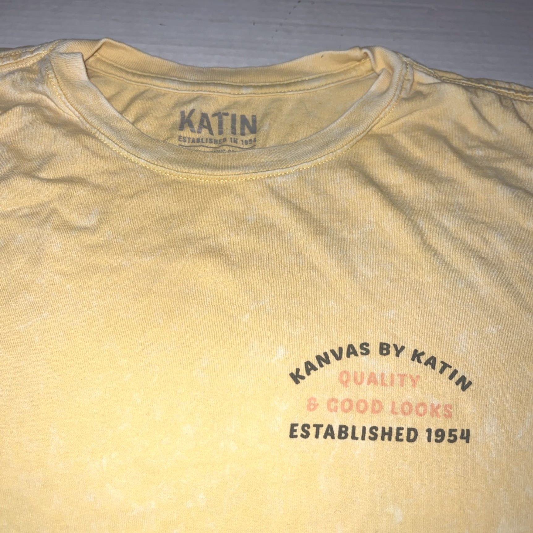 Katin VINTAGE Katin Shirt Surfers Yellow Crew Neck Short Sleeve Large Logo Graphic Print 1954 Limited Edition Mens Size US L / EU 52-54 / 3 - 3 Thumbnail