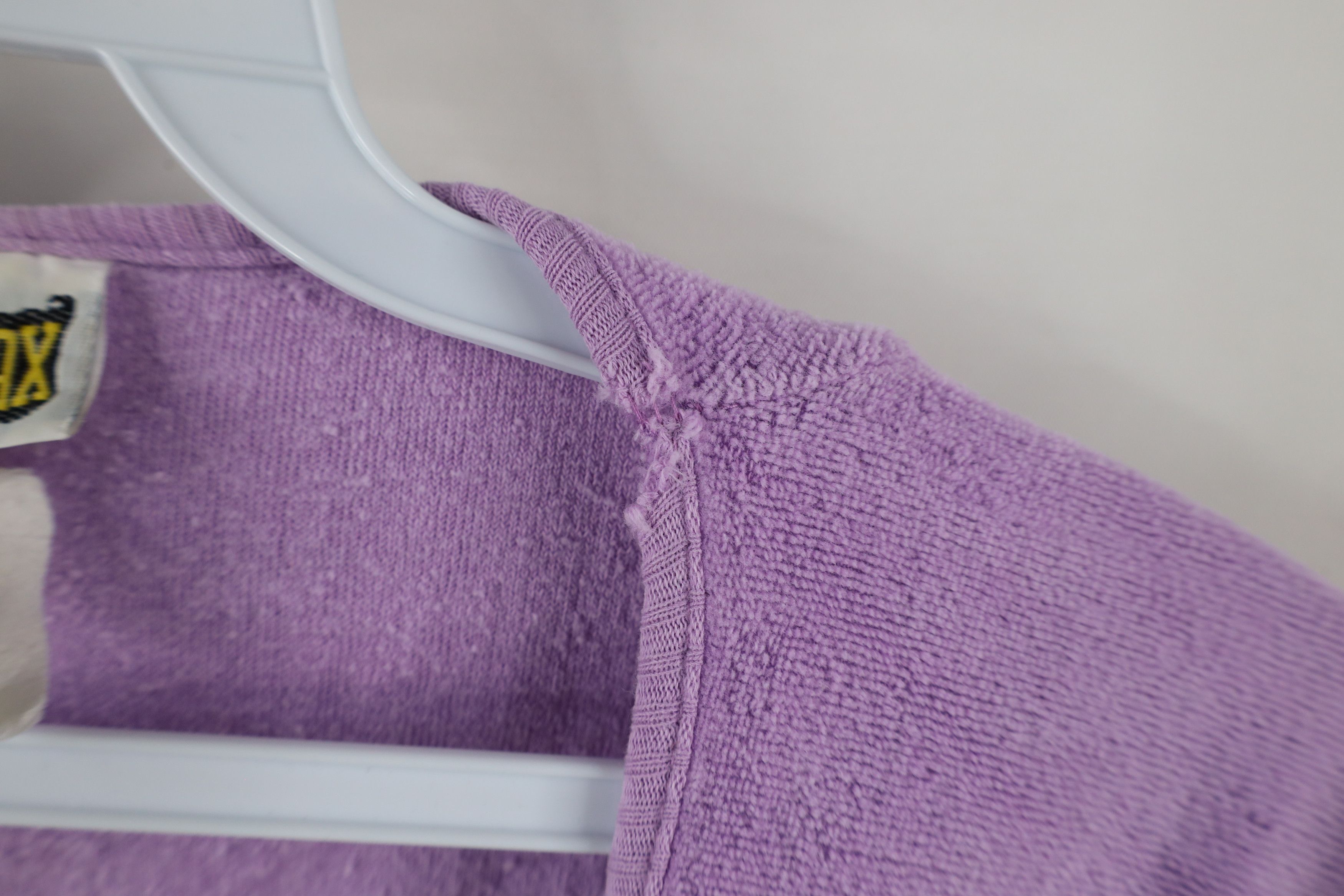 Vintage Vintage 90s Streetwear Blank Terry Cloth Sweater Purple Size M / US 6-8 / IT 42-44 - 4 Thumbnail