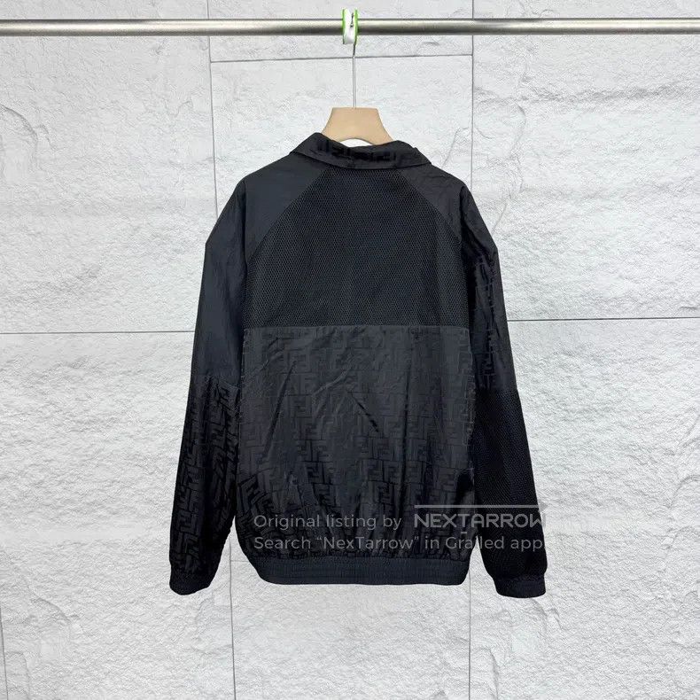 Other Fendi Black Back Mesh Full Print Logo Long Sleeve Jacket Size US S / EU 44-46 / 1 - 2 Thumbnail