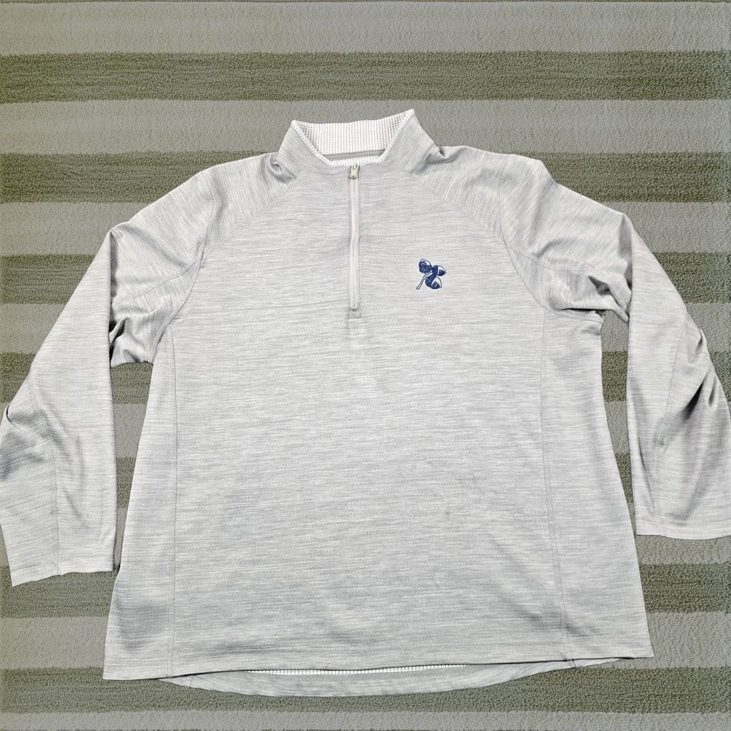 Vineyard Vines Pullover Jacket Mens 1XL Gray 1/4 Zip Lightweight Stretch Golf, Men's