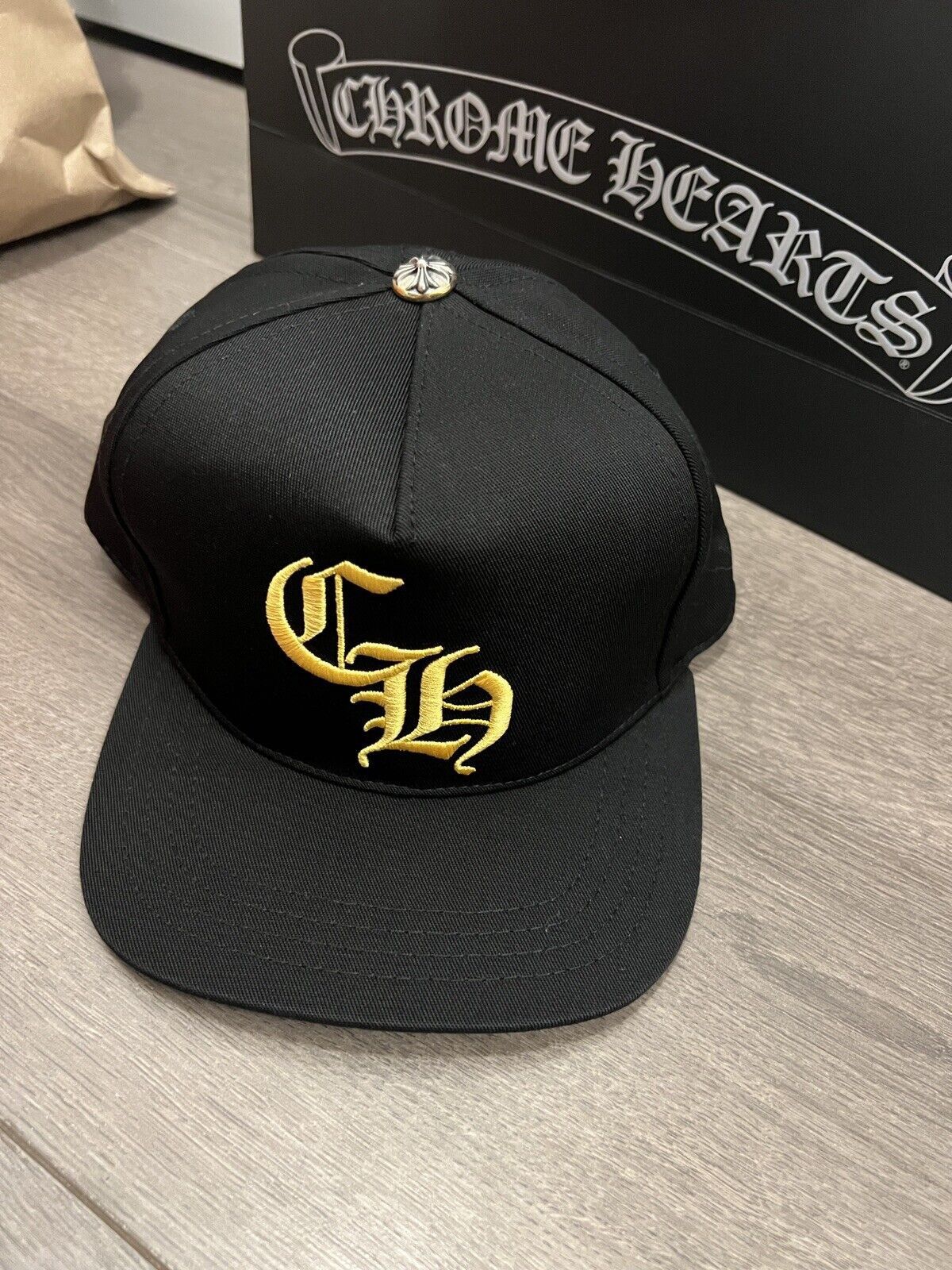Chrome hearts CH baseball cap (black/yellow) main image 1