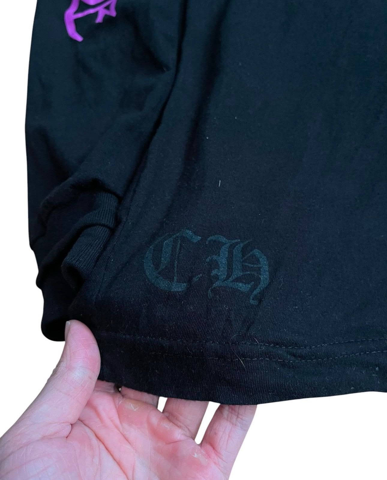 Chrome Hearts Chrome Hearts long sleeve rare purple neck scroll Size US L / EU 52-54 / 3 - 6 Thumbnail