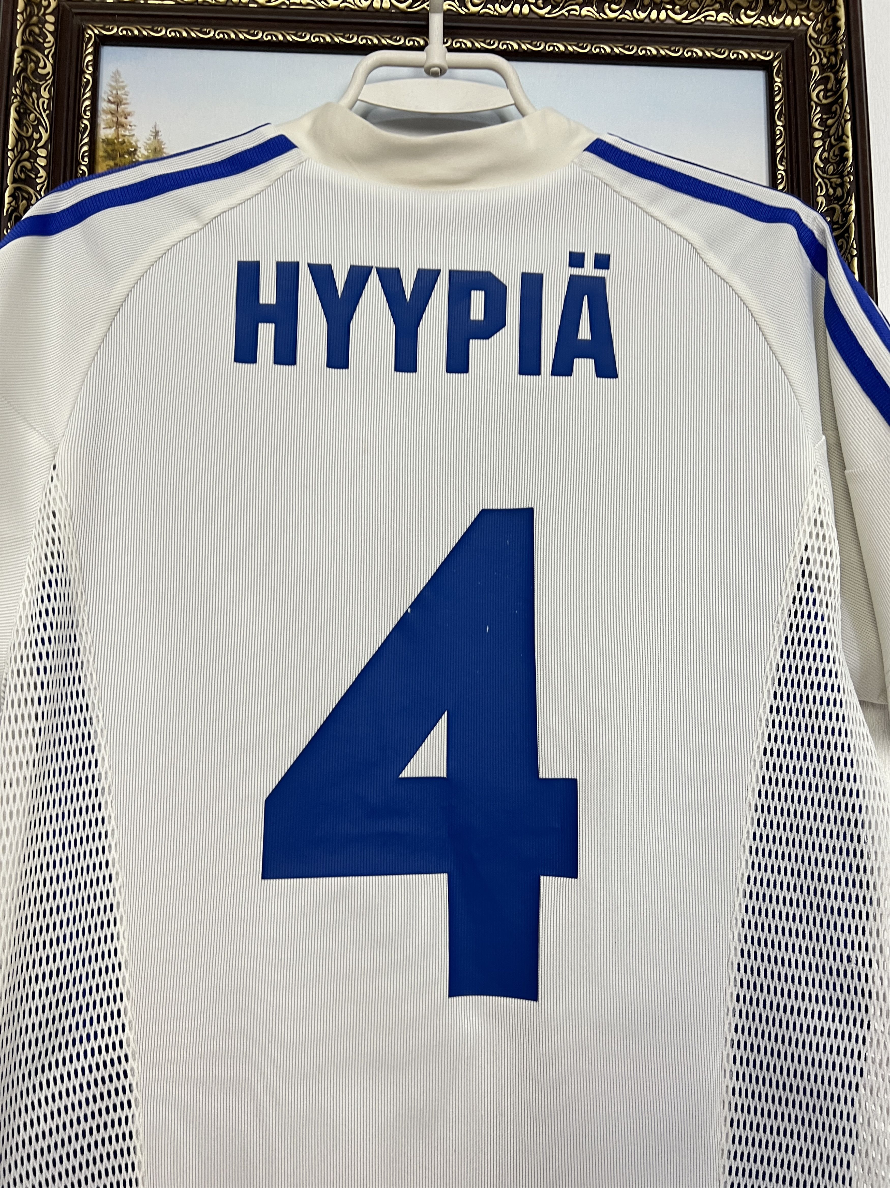 Adidas Finland Home football shirt Soccer #4 Hyypia Jersey Trikot Size US S / EU 44-46 / 1 - 9 Thumbnail