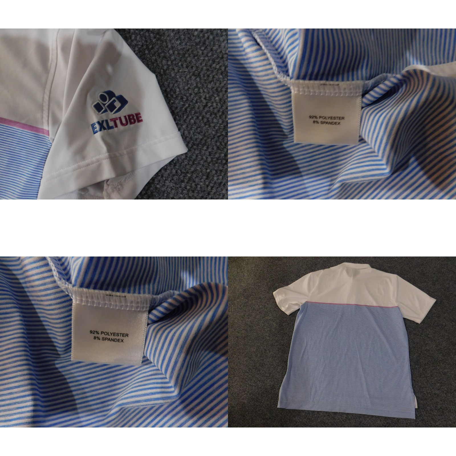 Peter Millar Peter Millar Polo Shirt Mens Large White Blue Summer Comfort Golf EXLTUBE Logo Shirt Mens Large White/Blue Stripe Polo Size US L / EU 52-54 / 3 - 8 Thumbnail