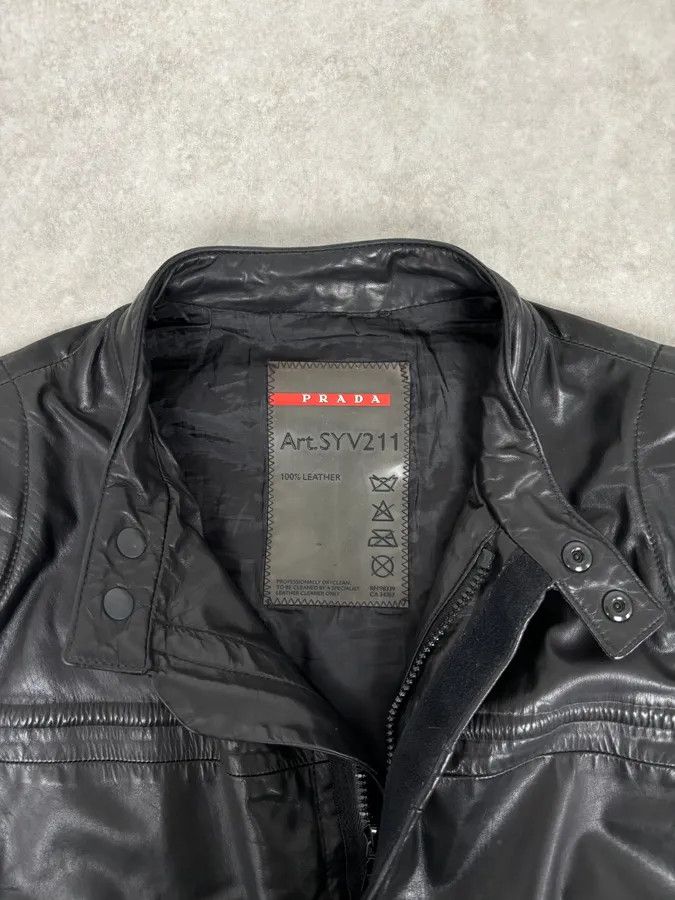 Prada AW2009 Prada Black Padded Leather Biker Jacket Size US M / EU 48-50 / 2 - 5 Thumbnail