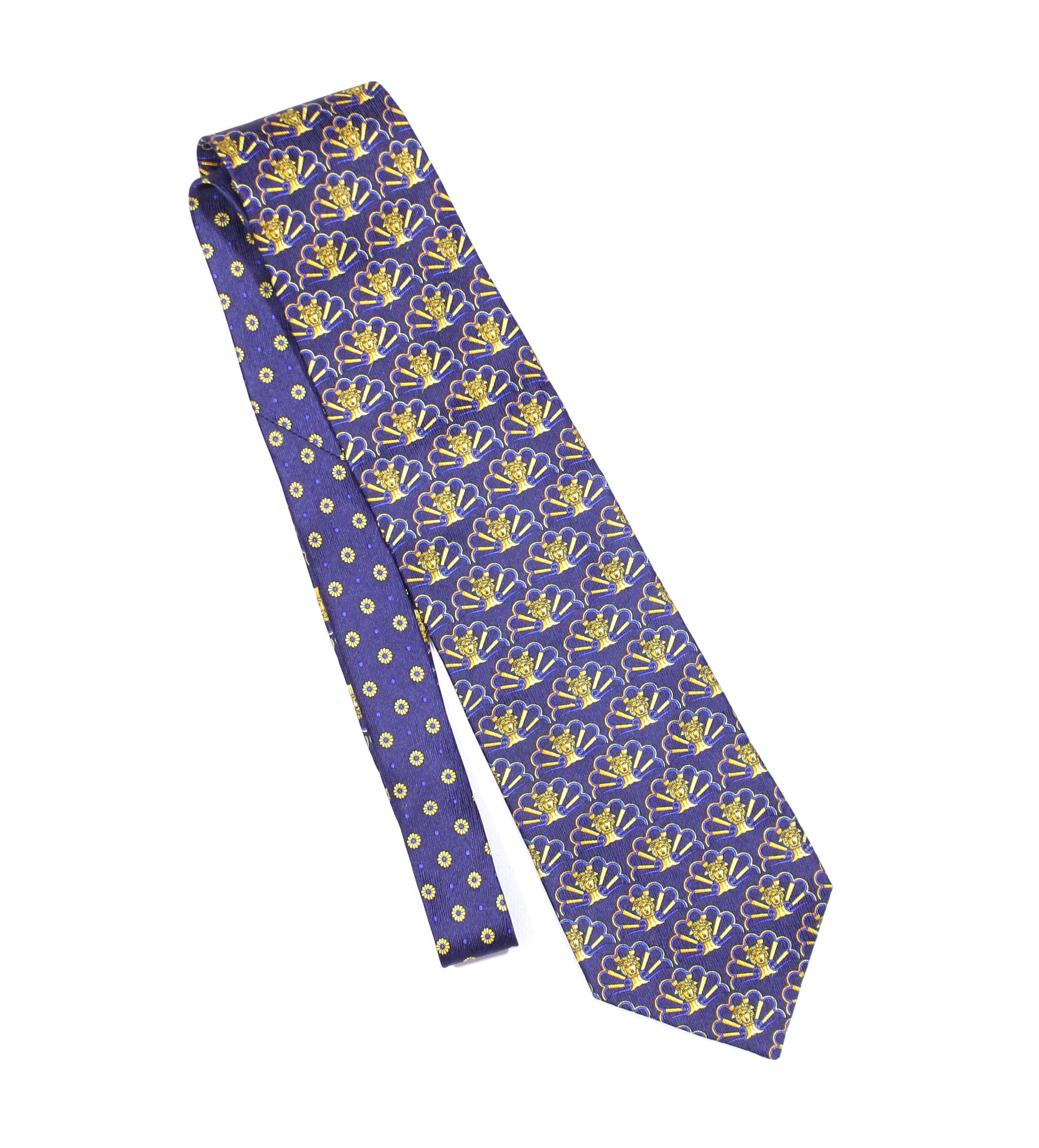 Versace Gianni 90S Medusa Logo Silk Tie Vintage Size ONE SIZE - 1 Thumbnail