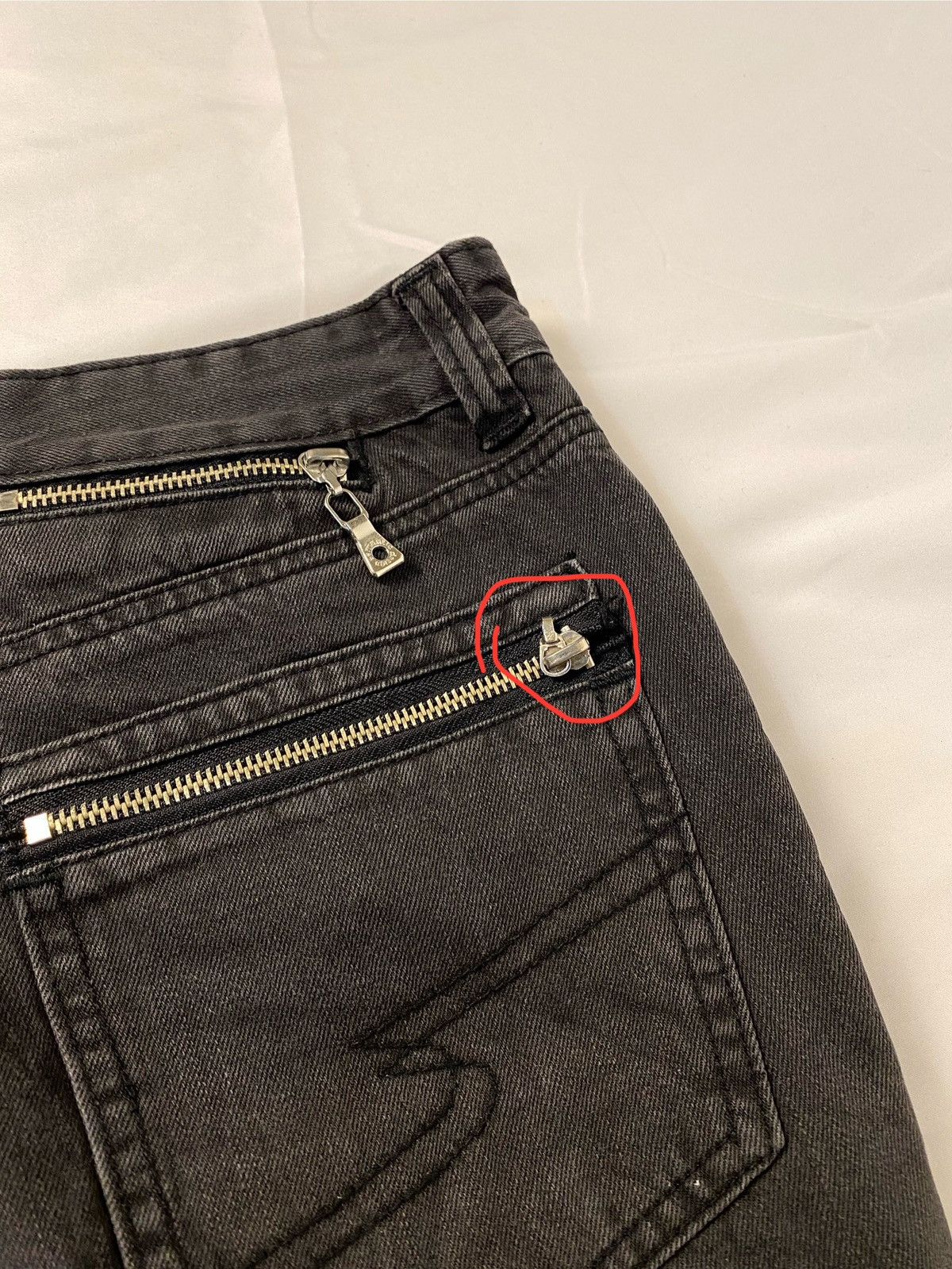 Japanese Brand Semantic Design Multi Zip Punk Bondage Slim Fit Denim Size US 29 - 17 Thumbnail
