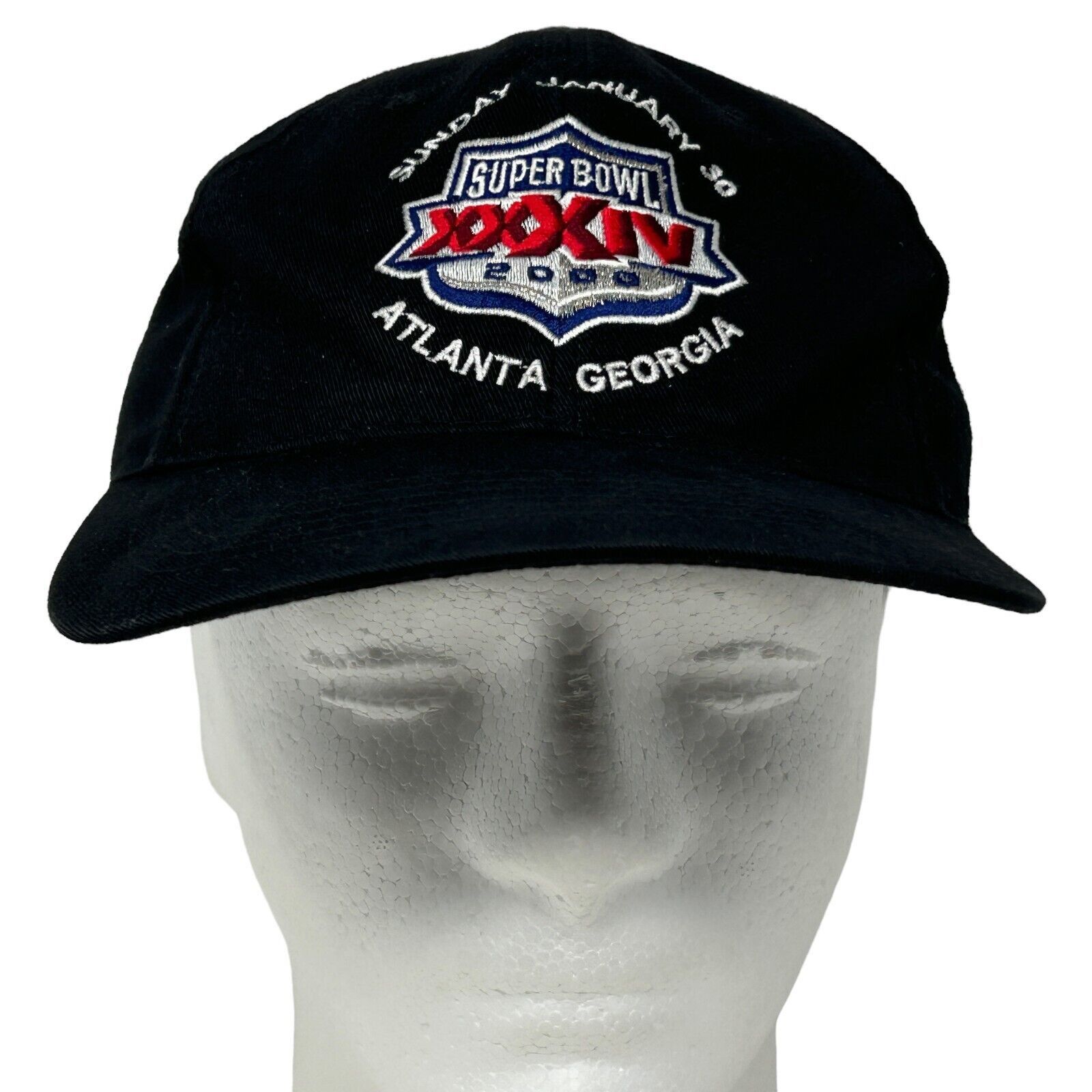 Logo 7 Vintage Y2Ks Super Bowl XXXIV Hat Baseball Cap Rams Black Size ONE SIZE - 2 Thumbnail
