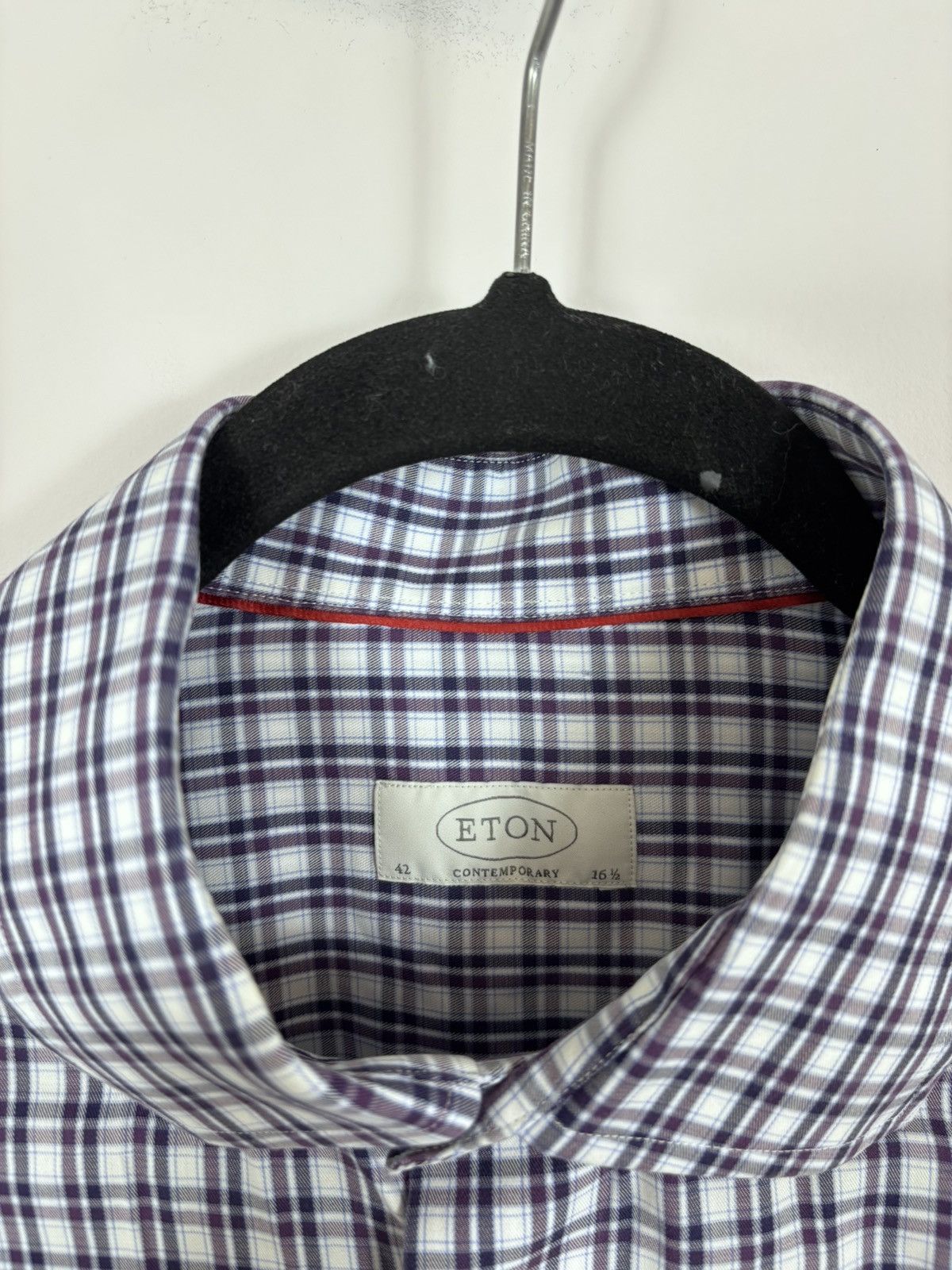 Eton Eton Men’s Contemporary Fit Multicolor Check Button Up Shirt Size US L / EU 52-54 / 3 - 9 Thumbnail