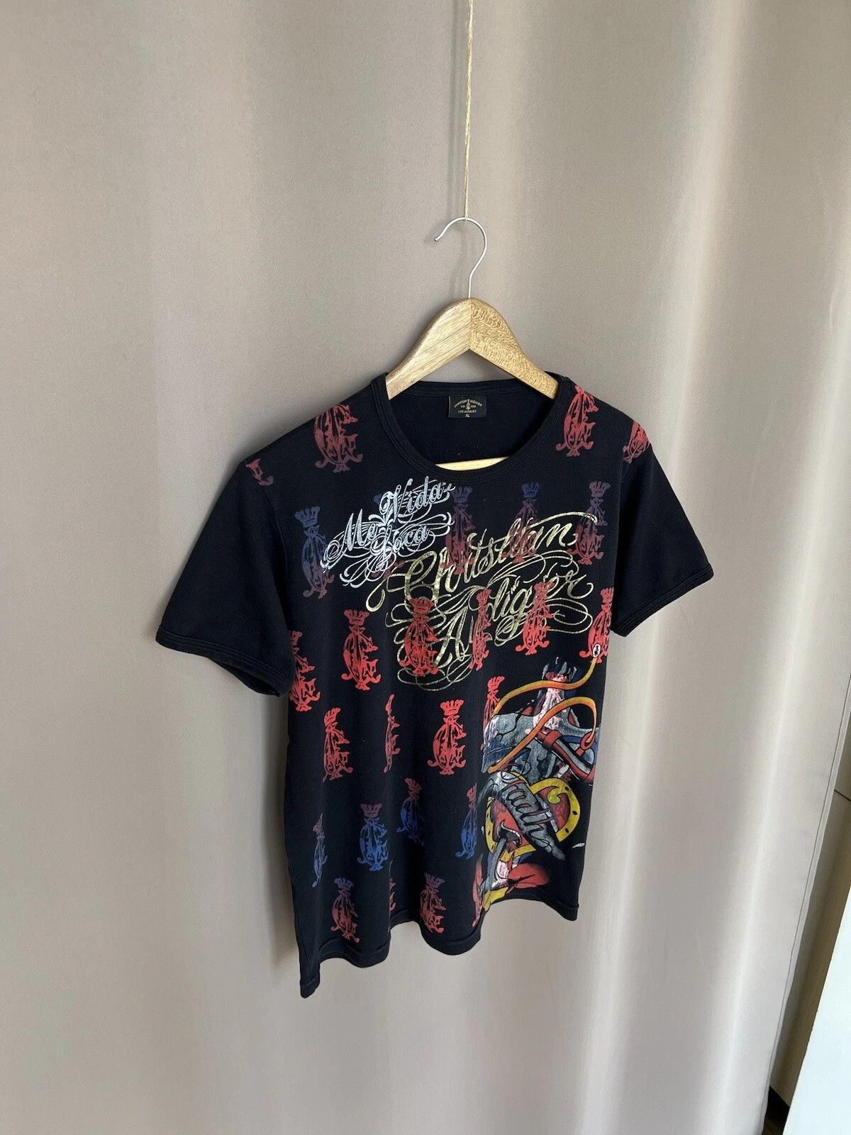 Christian Audigier Christian Audigier Los Angeles Print T-Shirt Womens Size XL Size US XL / EU 56 / 4 - 5 Thumbnail