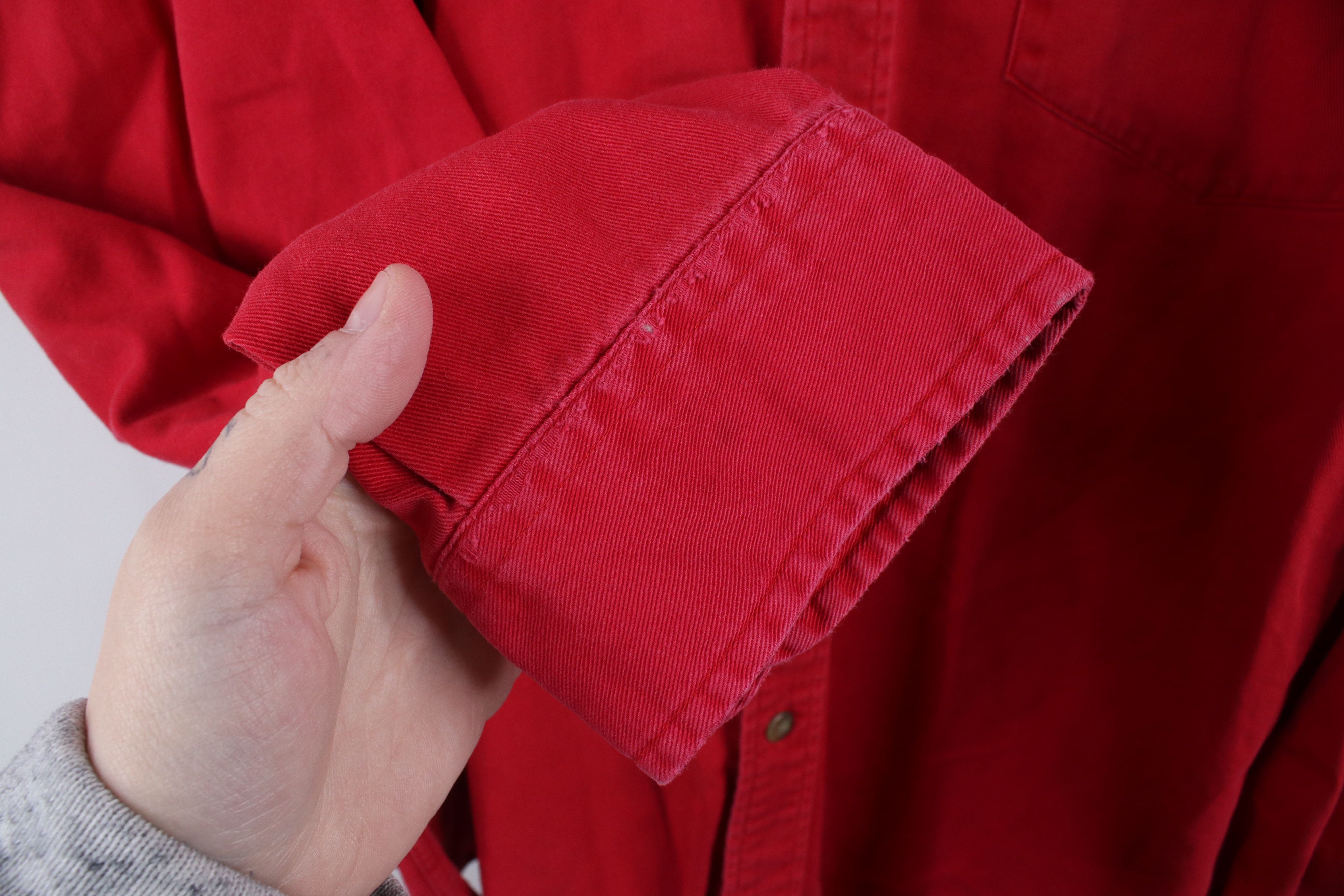Eddie Bauer × Vintage Vintage 90s Eddie Bauer Cotton Twill Button Down Shirt Size US XXL / EU 58 / 5 - 7 Thumbnail
