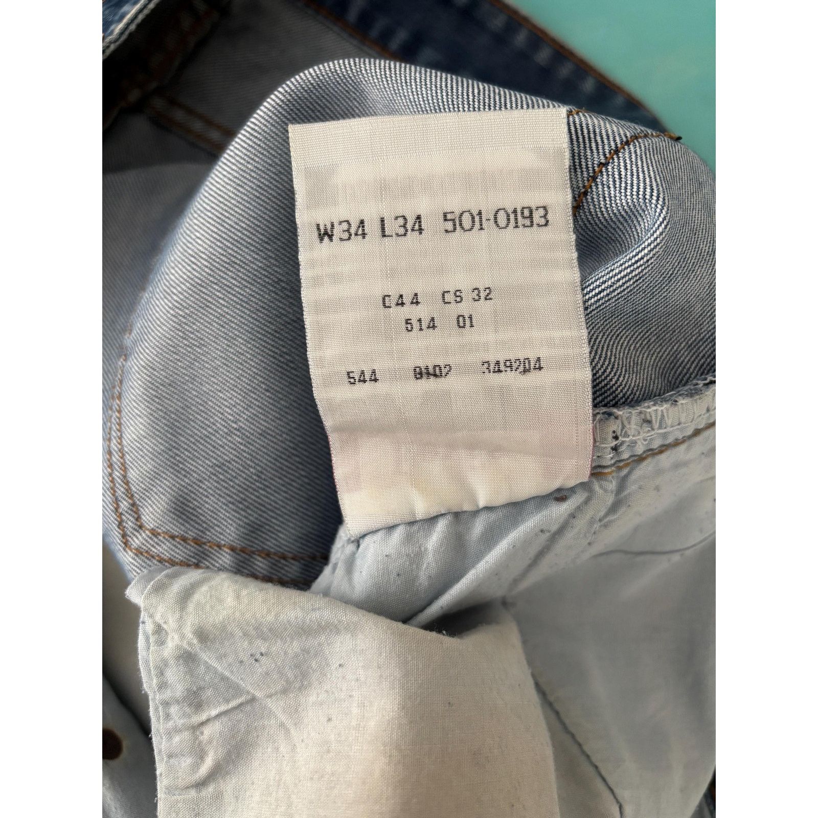 Japanese Brand × Levi's × Levi's Vintage Clothing Levi’s 501 USA W34 L34 544 Button Fly Straight Leg 90s Denim Size US 34 / EU 50 - 7 Thumbnail