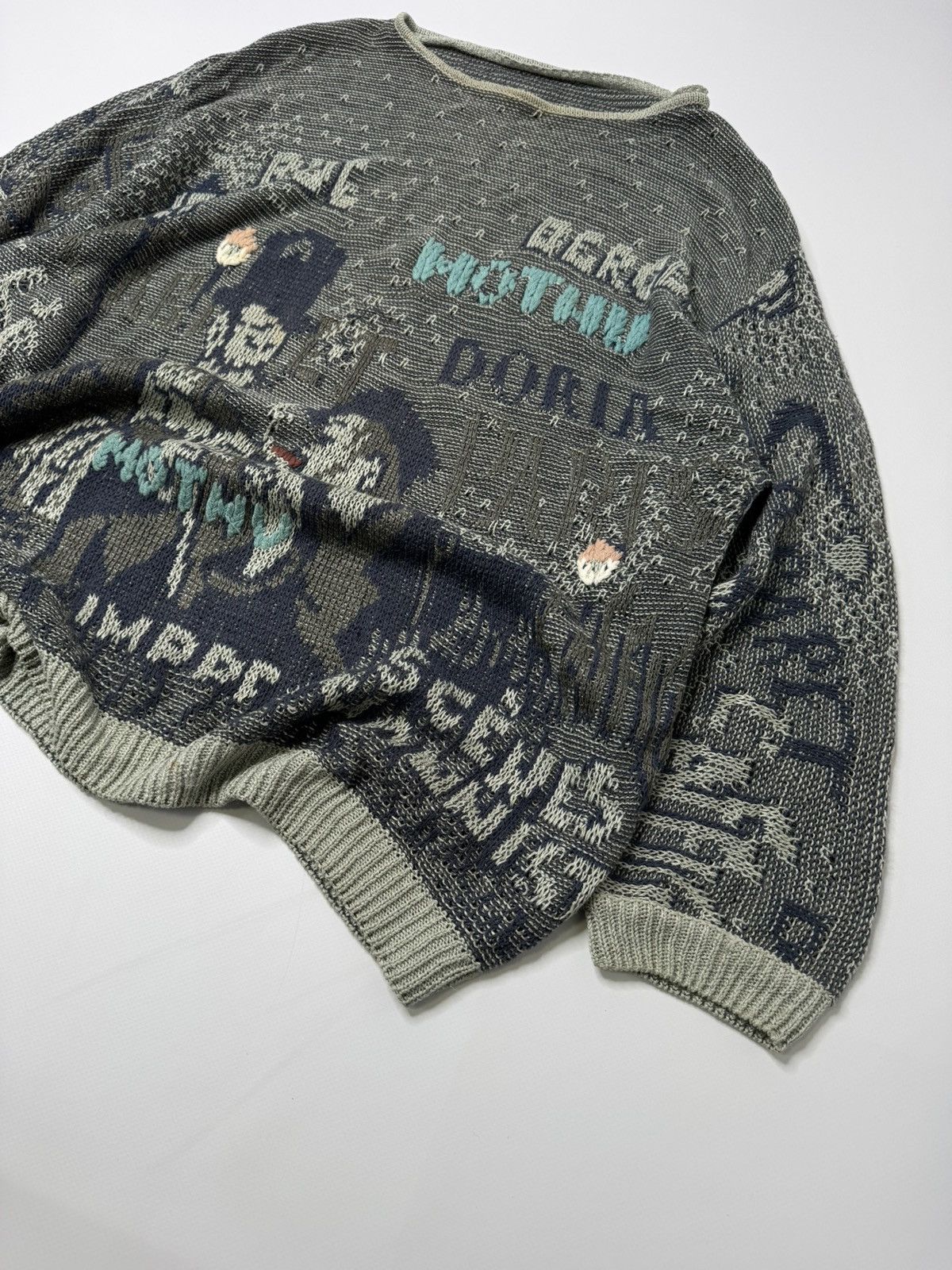 Vintage Vintage rare knit sweater paris france avant garde boxy lgb Size US L / EU 52-54 / 3 - 4 Thumbnail