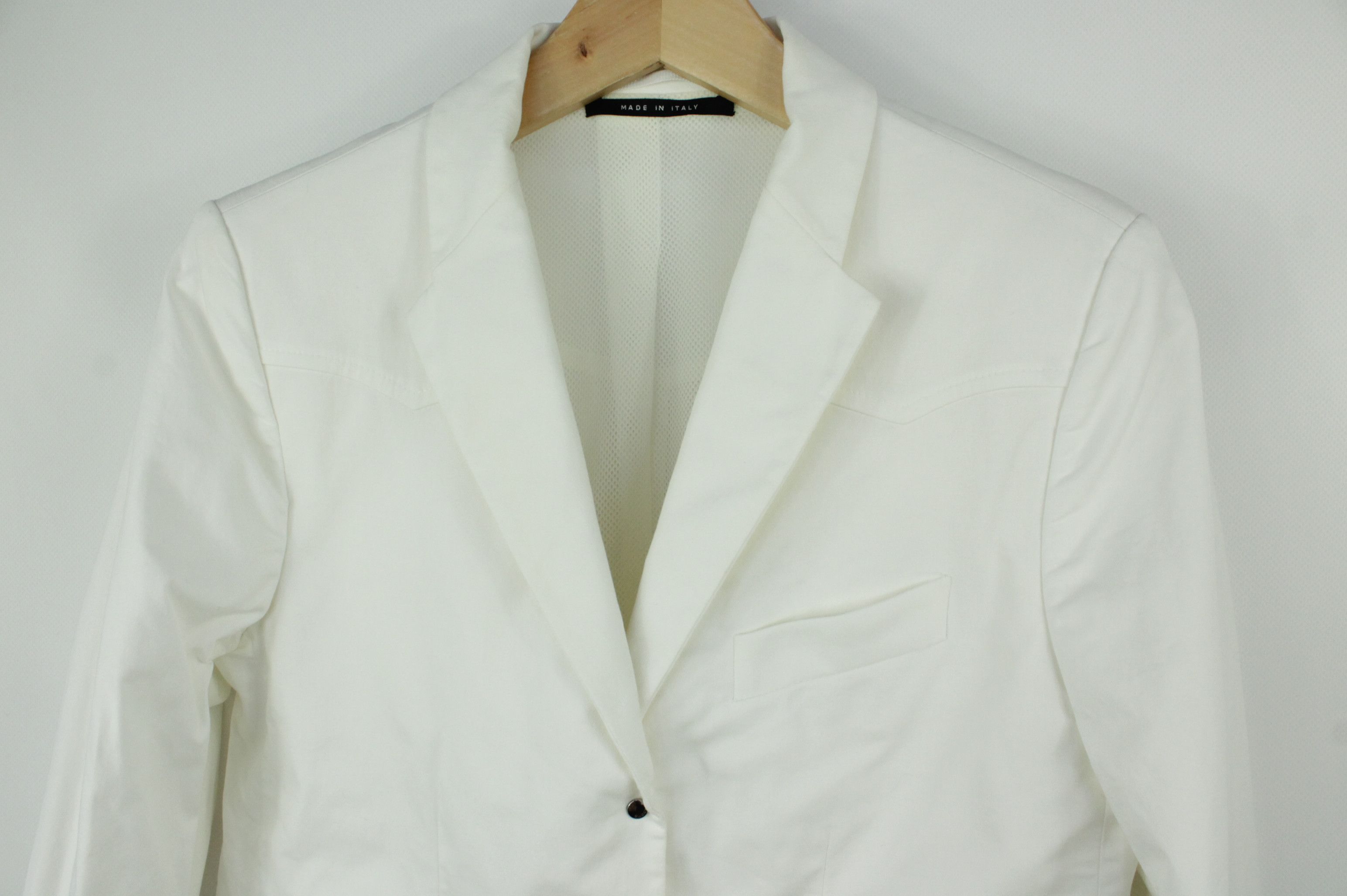 Gucci Gucci White Stretch Cotton Blazer Jacket Women's Size M / US 6-8 / IT 42-44 - 2 Thumbnail