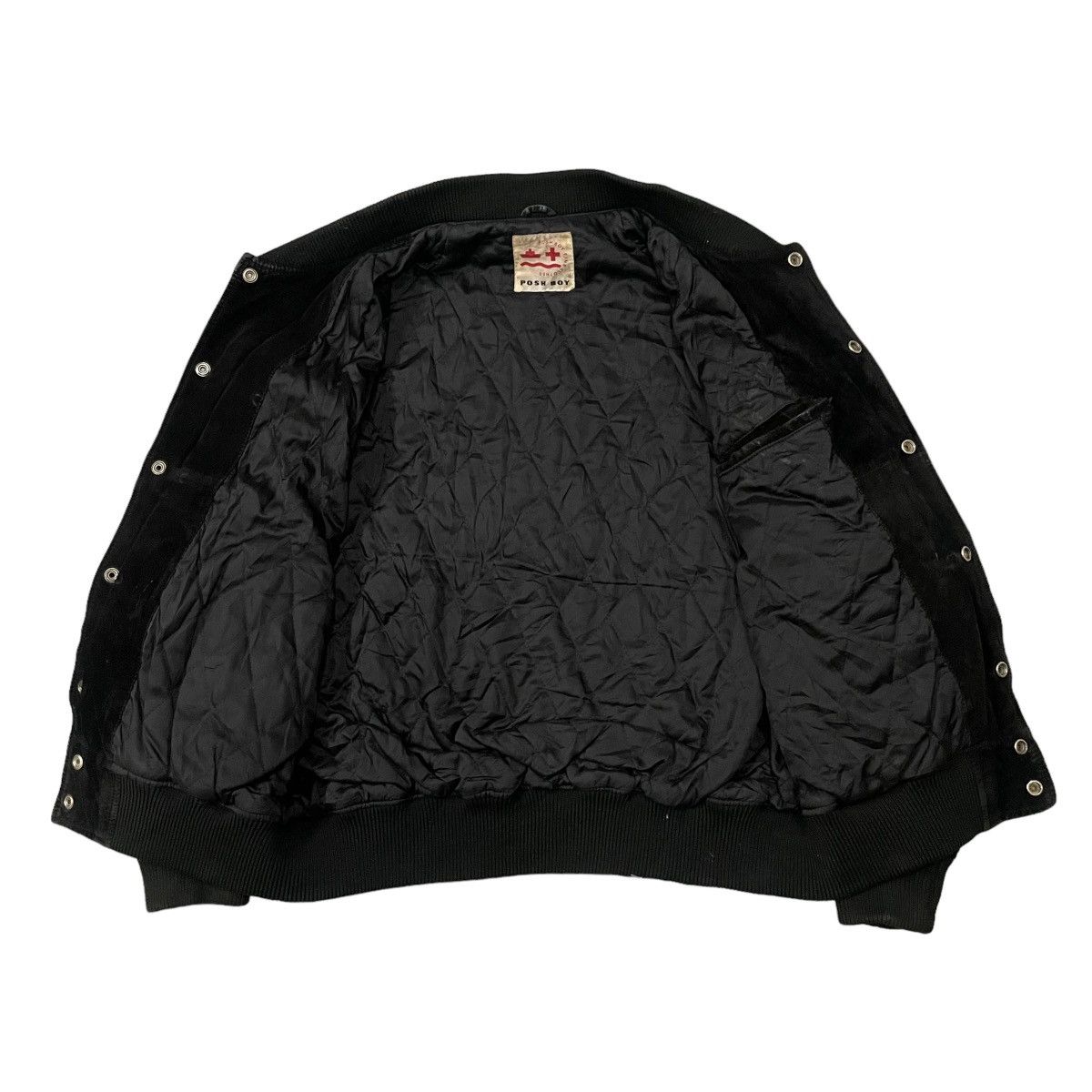 Japanese Brand Vintage Poshboy Blackout Pig Skin Leather Varsity Jacket Size US L / EU 52-54 / 3 - 22 Thumbnail