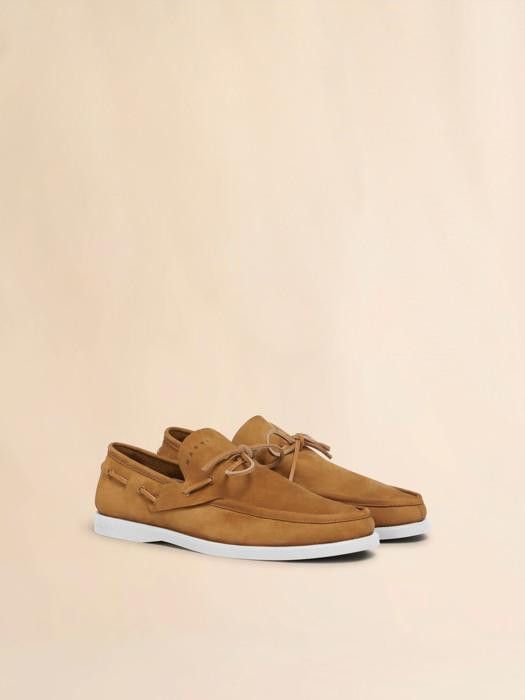 Marni o1w1db10326 Slip-On Leather Loafers in Beige Size US 12 / EU 45 - 1 Thumbnail