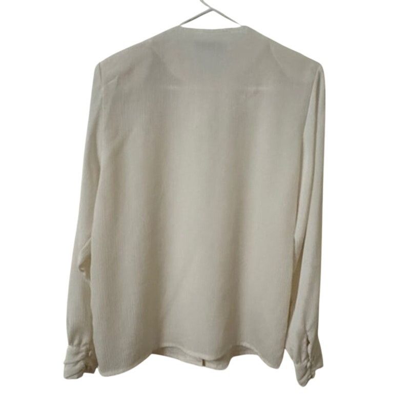 Oscar De La Renta RARE Vintage Oscar De la Renta Sheer Button Down Blouse 10 Size L / US 10 / IT 46 - 3 Thumbnail