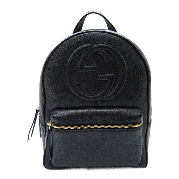 image of Gucci Interlocking G Chain Backpack in Black, Women's
