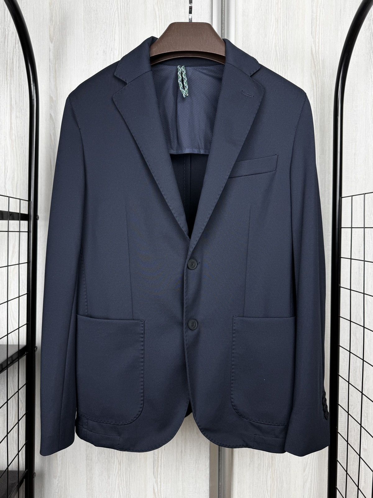 L.B.M. 1911 Blue blazer Travel Sport Uniform L.B.M. 1911 Recycled Nylon Size 38R - 2 Thumbnail