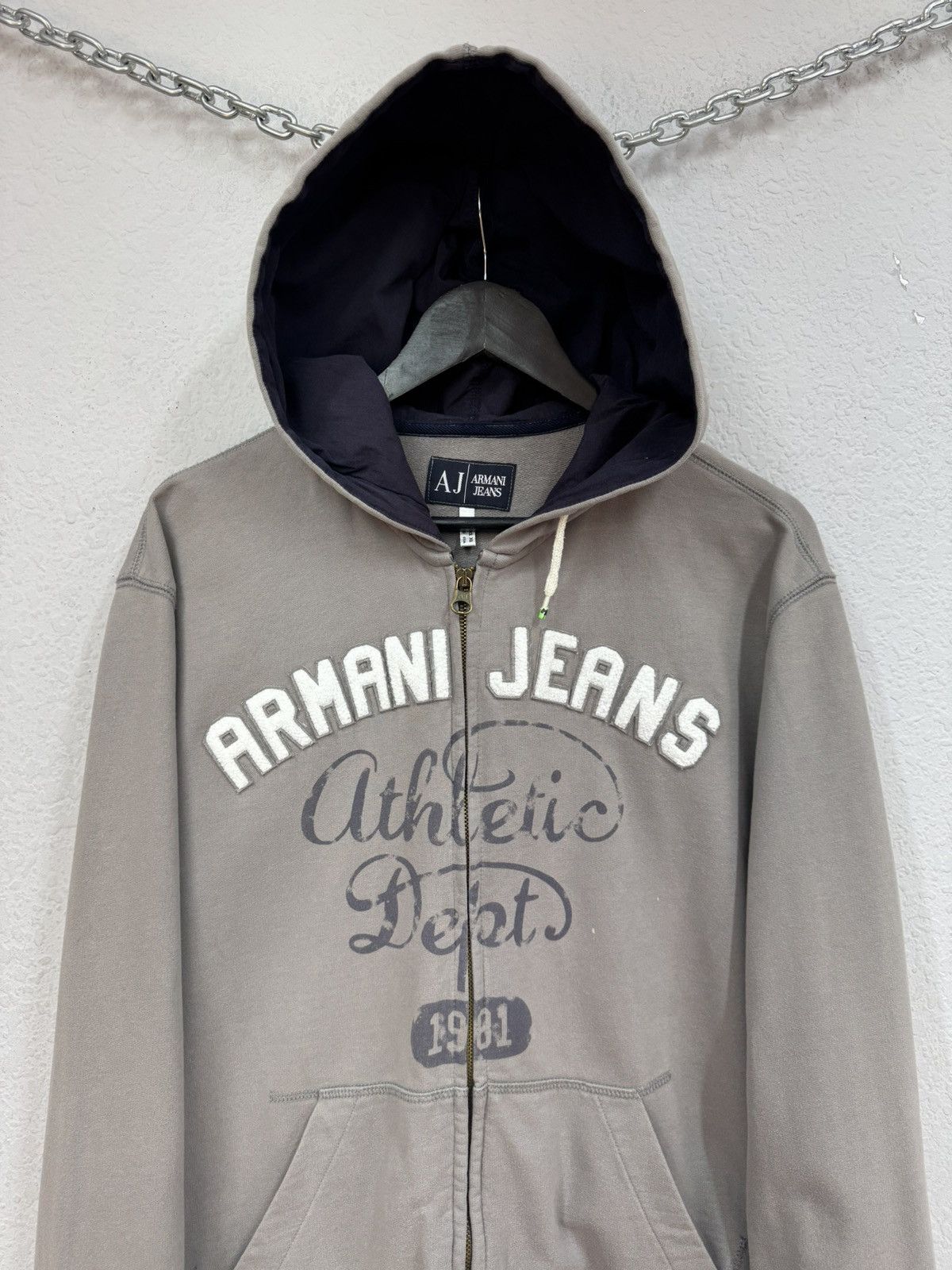 Armani Vintage Armani Y2K Zip Hoodie Avantgarde Distressed Japan Size US XL / EU 56 / 4 - 2 Thumbnail