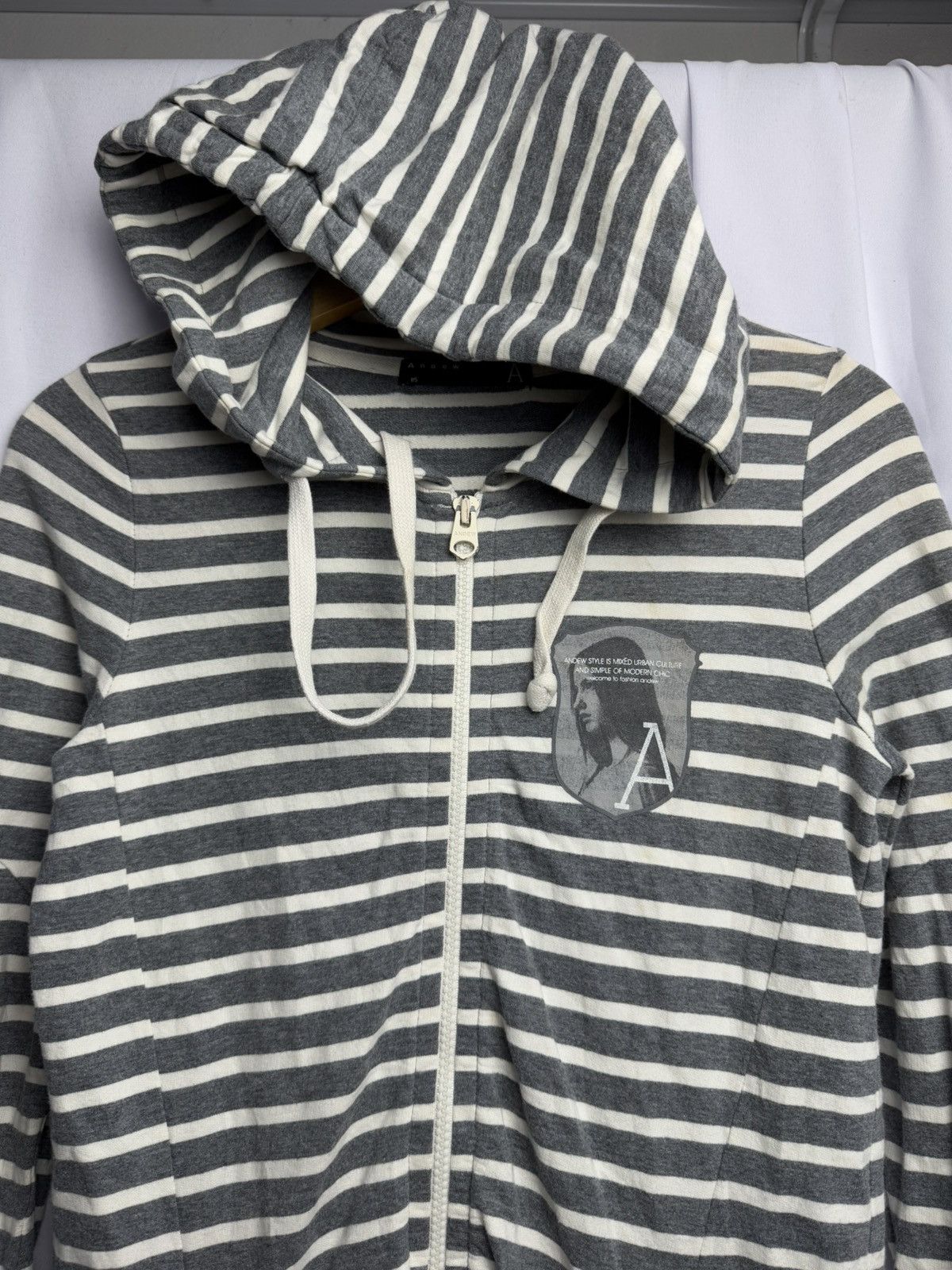 If Six Was Nine × Japanese Brand × Le Grande Bleu (L.G.B.) Andew Hoodie Stripe Lgb ifsix style Size US S / EU 44-46 / 1 - 3 Thumbnail