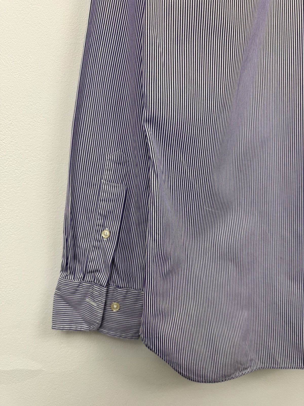 Polo Ralph Lauren Polo Ralph Lauren Men Striped Cotton Shirt Purple Size 16 M Size US M / EU 48-50 / 2 - 9 Thumbnail