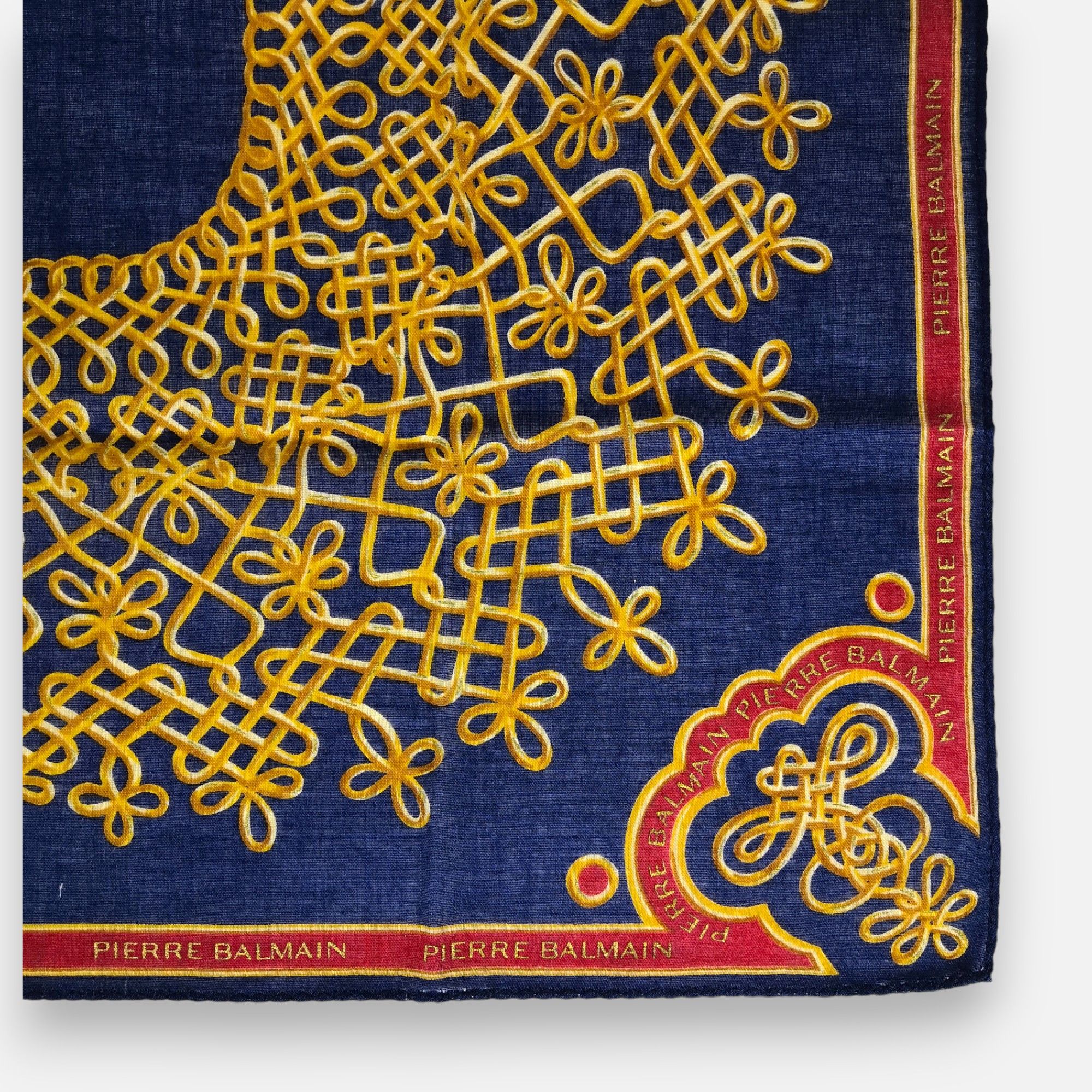 Japanese Brand Vintage Pierre Balmain Handkerchief Pocket Square Bandana Size ONE SIZE - 3 Thumbnail