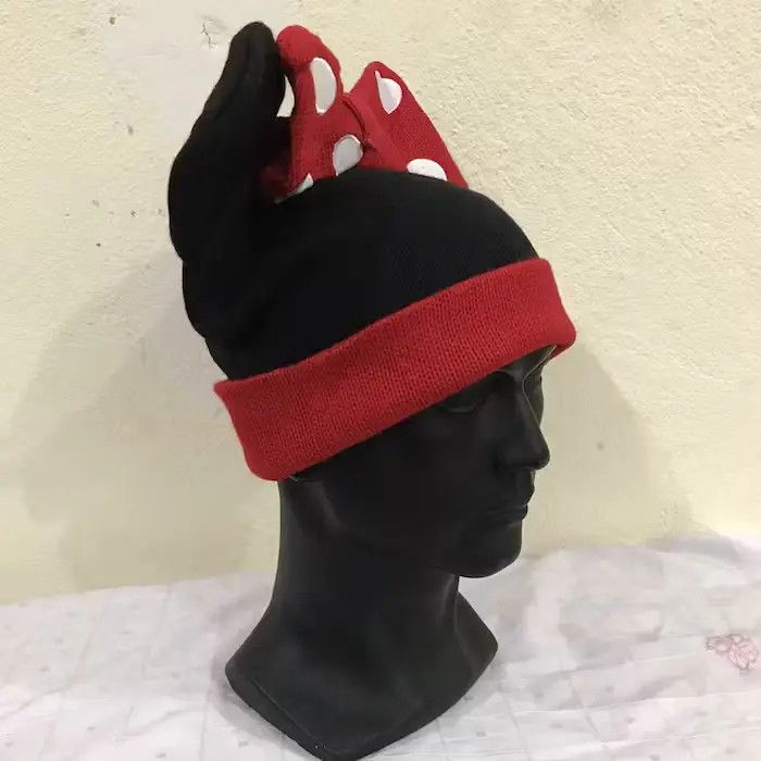 Mickey Mouse × Vintage Minnie Mouse Bunny Horn Beanie Hat Size ONE SIZE - 3 Thumbnail