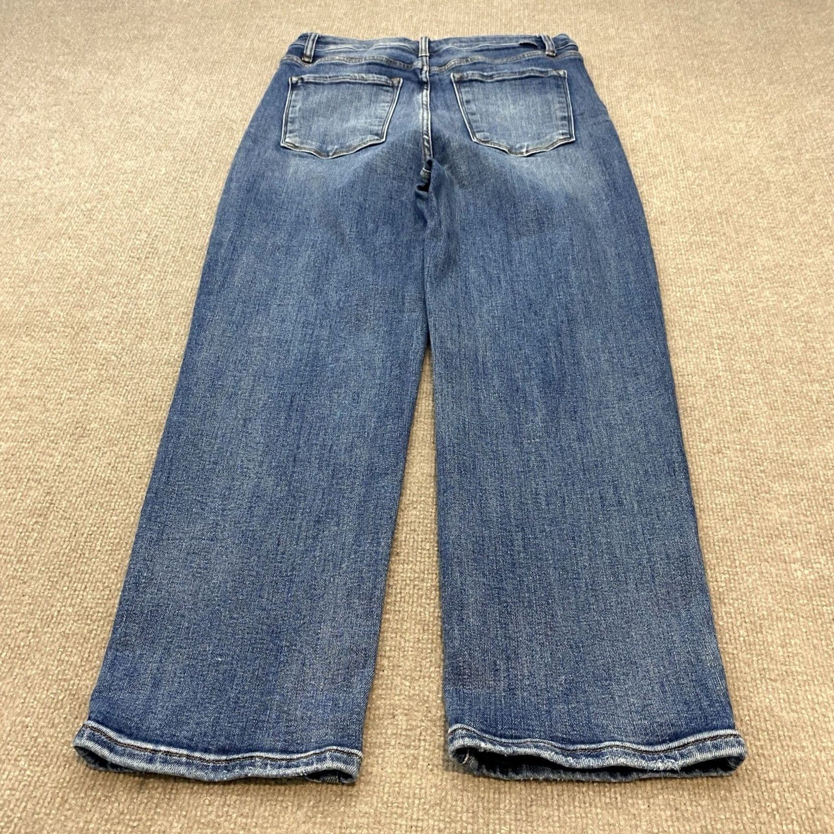 Vintage Risen Jeans Women's 32 High Rise Crossover Asymmetrical Zipper Denim Boho Blue Size 24" / US 00 / IT 34 - 4 Thumbnail