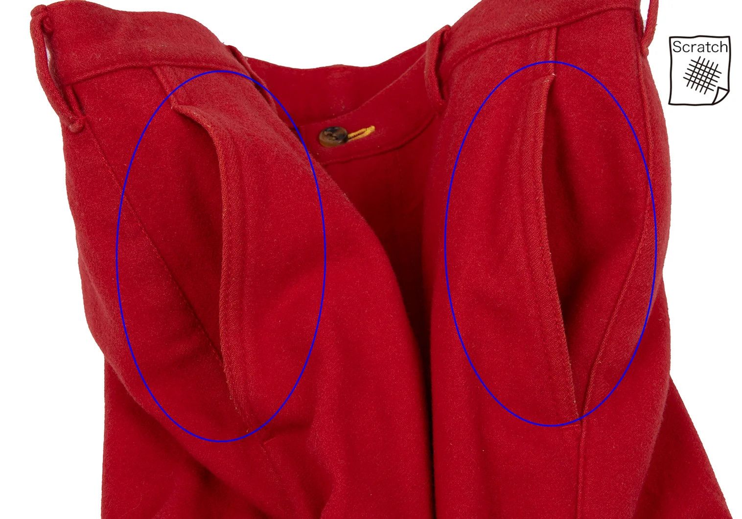 Comme des Garcons Homme Plus Wool Nylon Tapered Pants in Red, Size SS Size US 36 / EU 52 - 5 Thumbnail